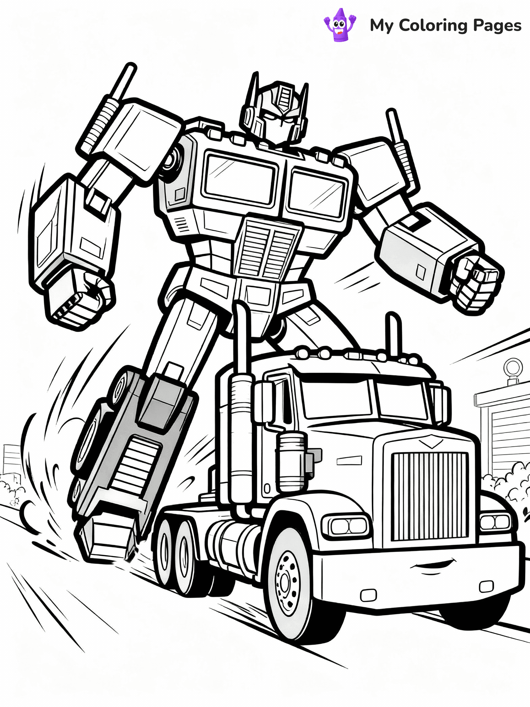 Optimus Prime Coloring Pages - 7