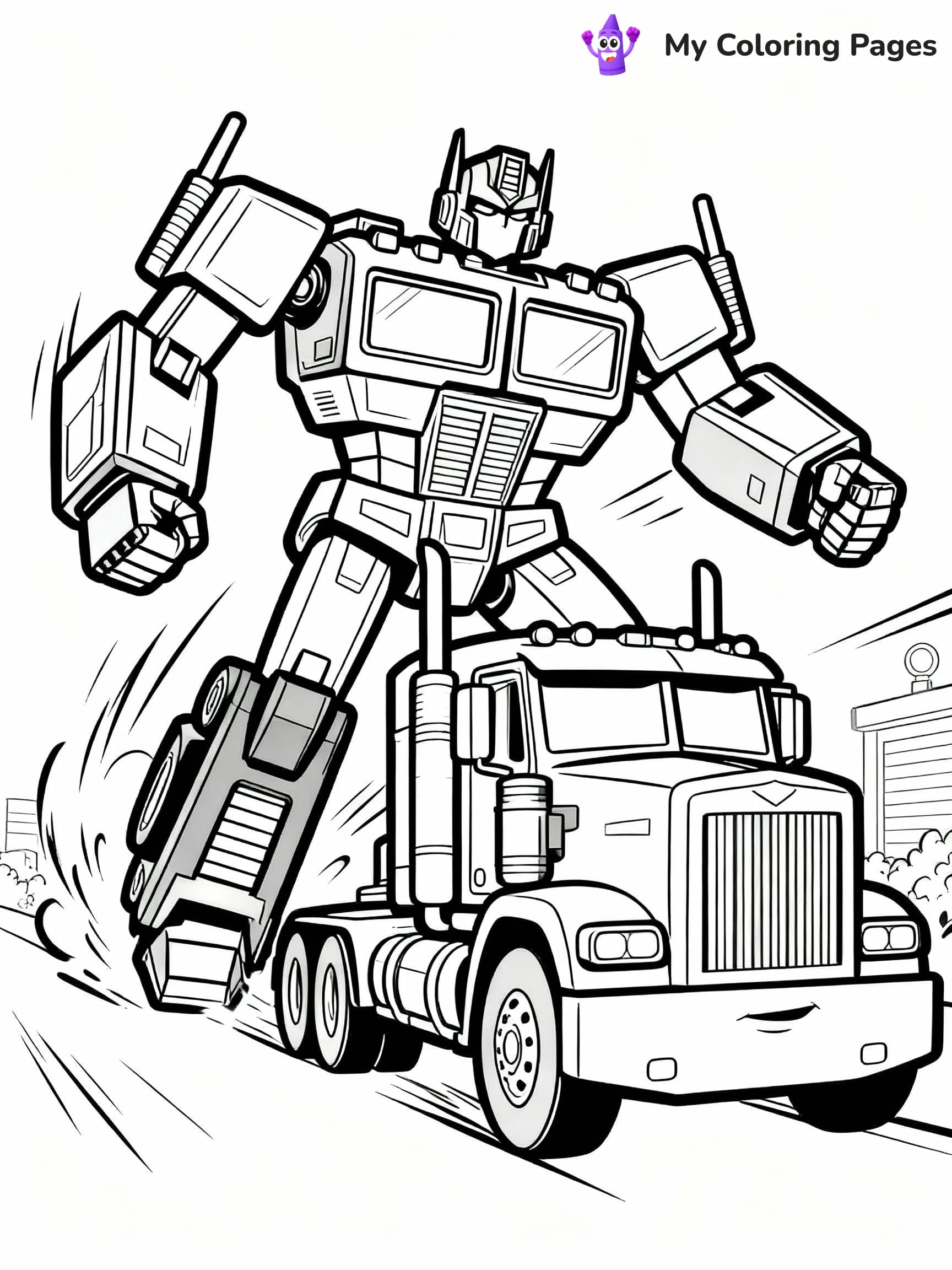 Optimus Prime Coloring Pages - 14