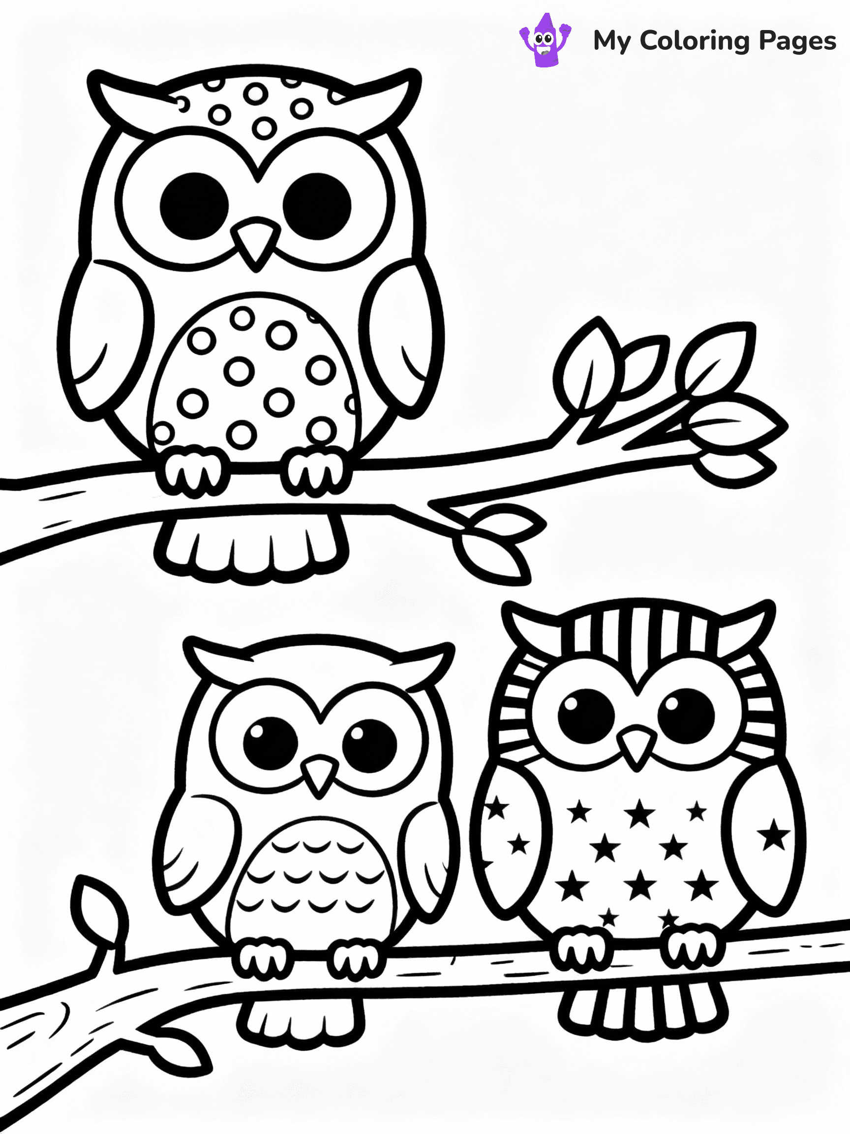 Owl Coloring Pages - 24