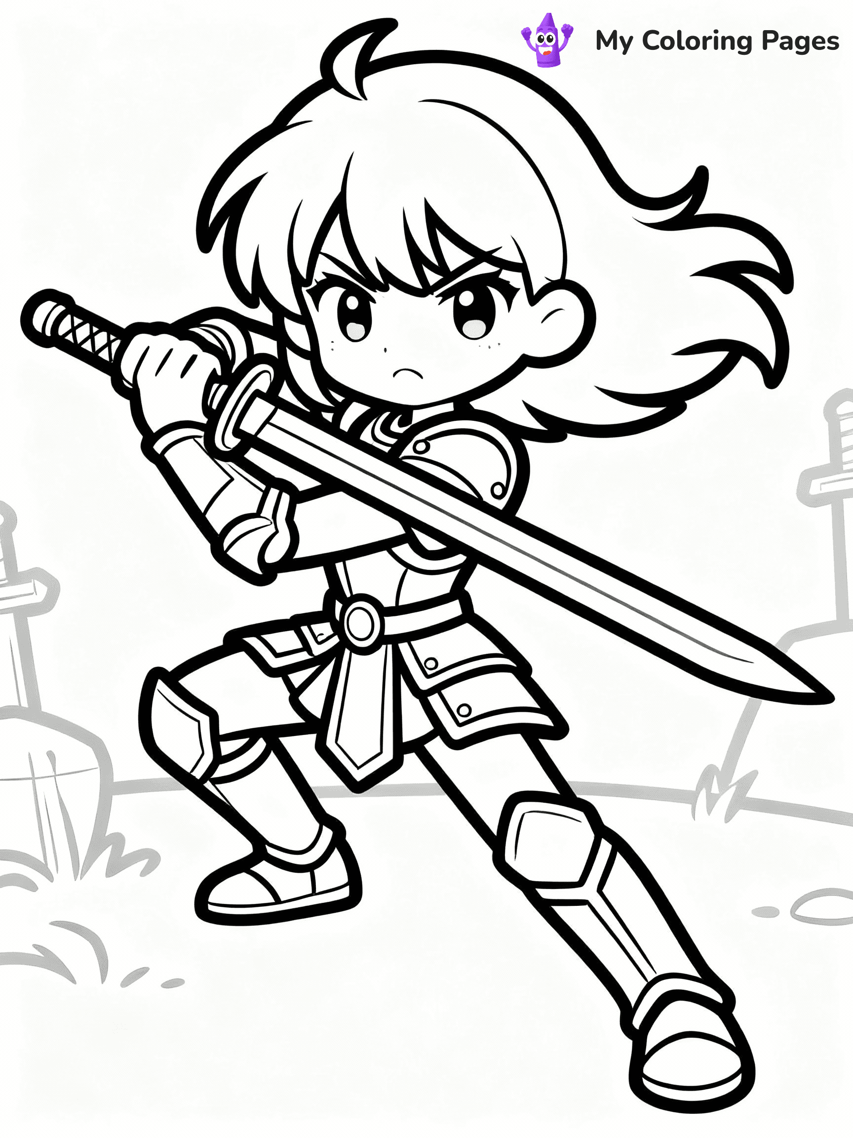 Anime Girl Coloring Pages - 36