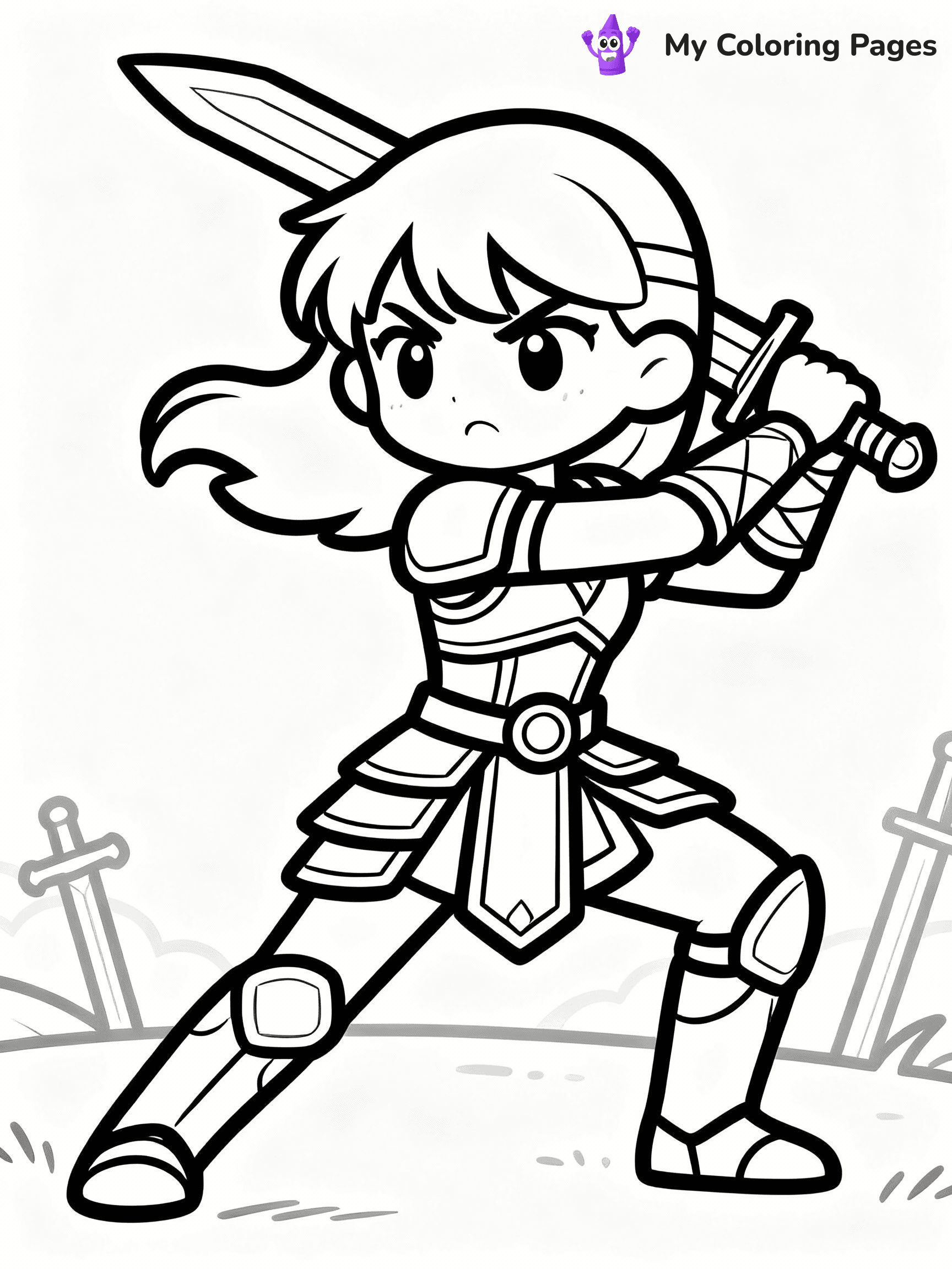 Anime Girl Coloring Pages - 35