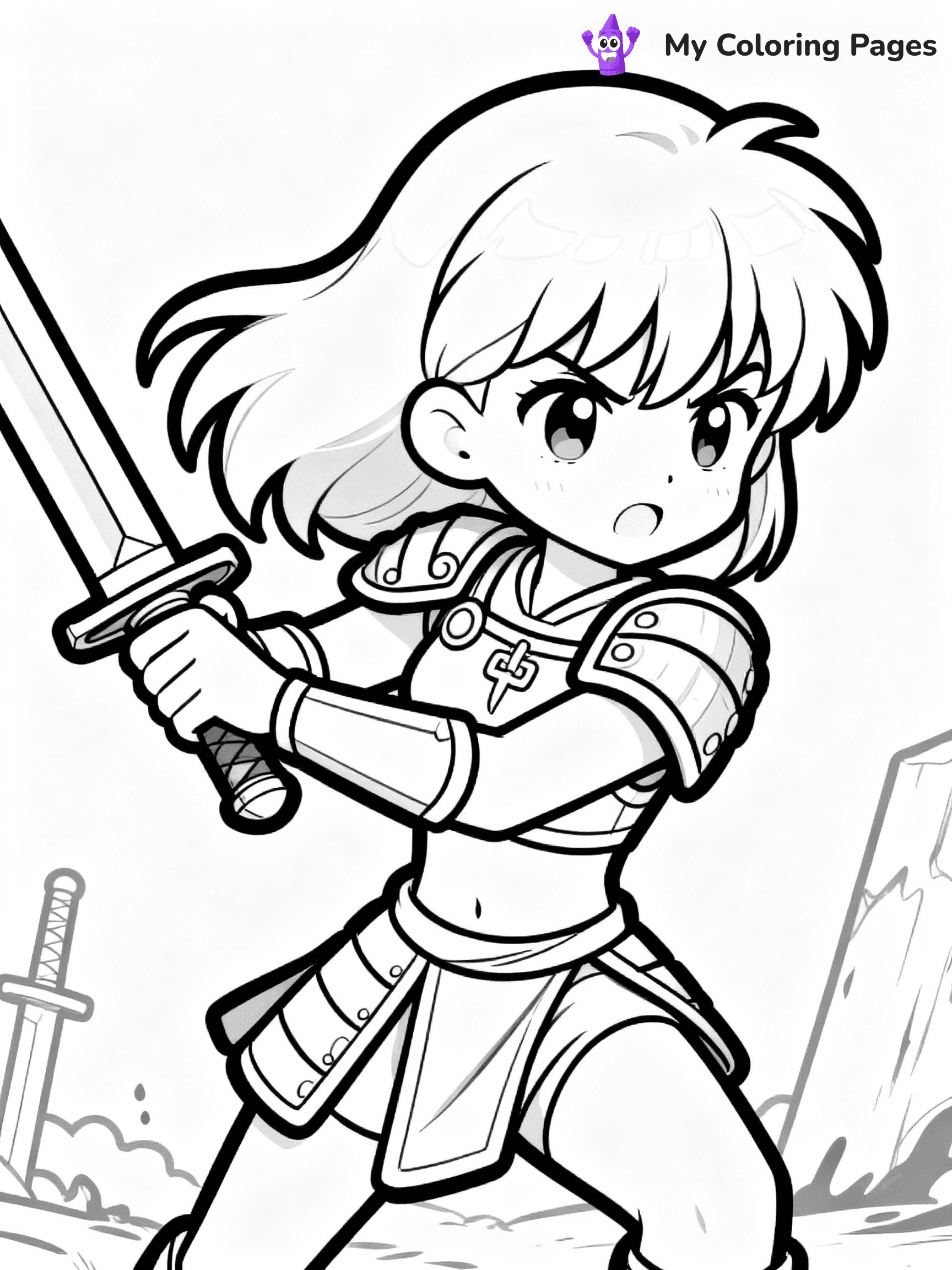 Anime Girl Coloring Pages - 33