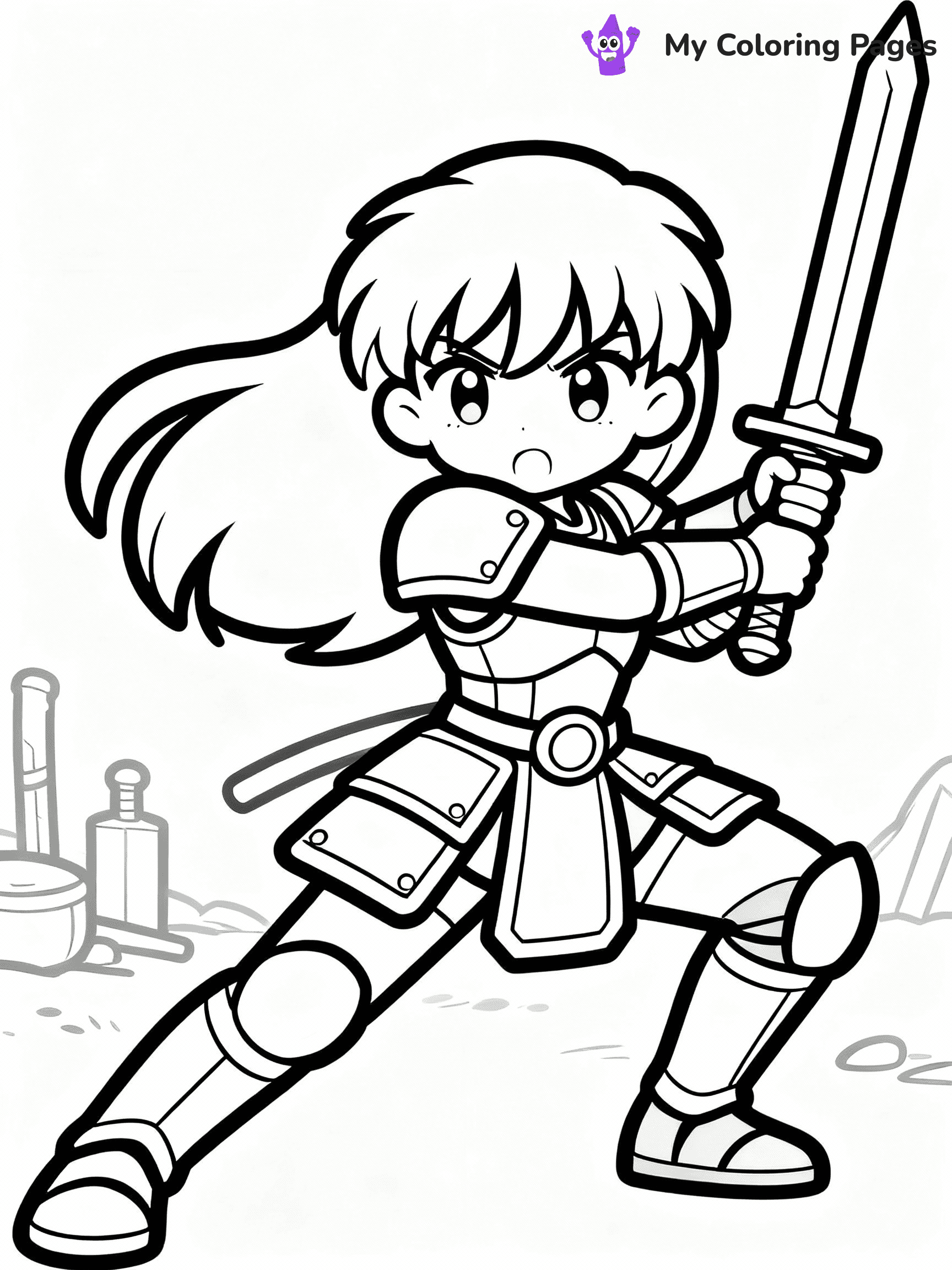 Anime Girl Coloring Pages - 32