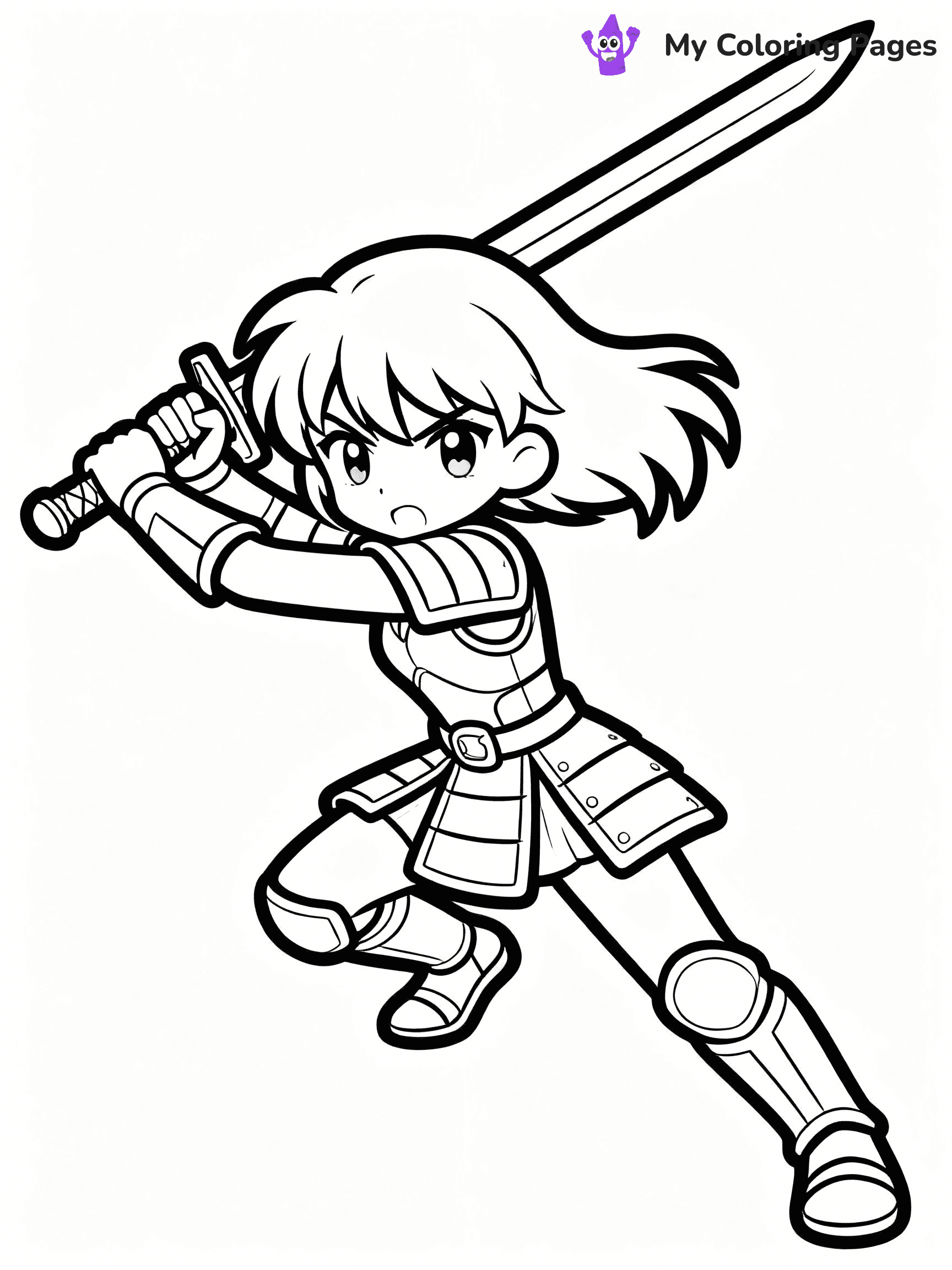 Anime Girl Coloring Pages - 30