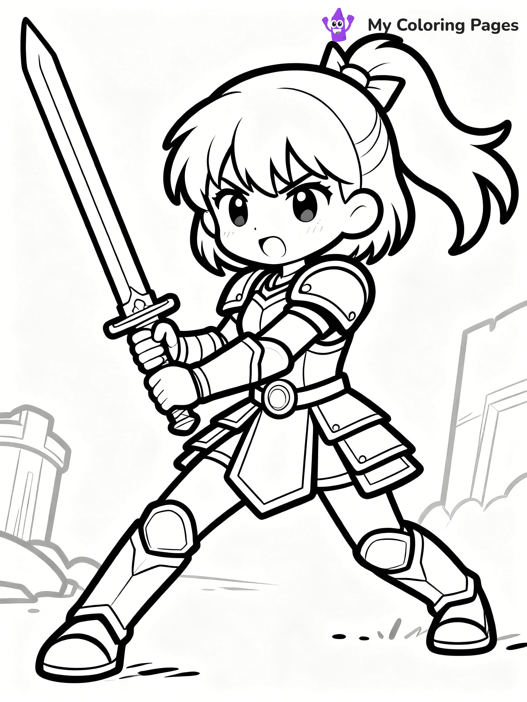 Anime Girl Coloring Pages - 28