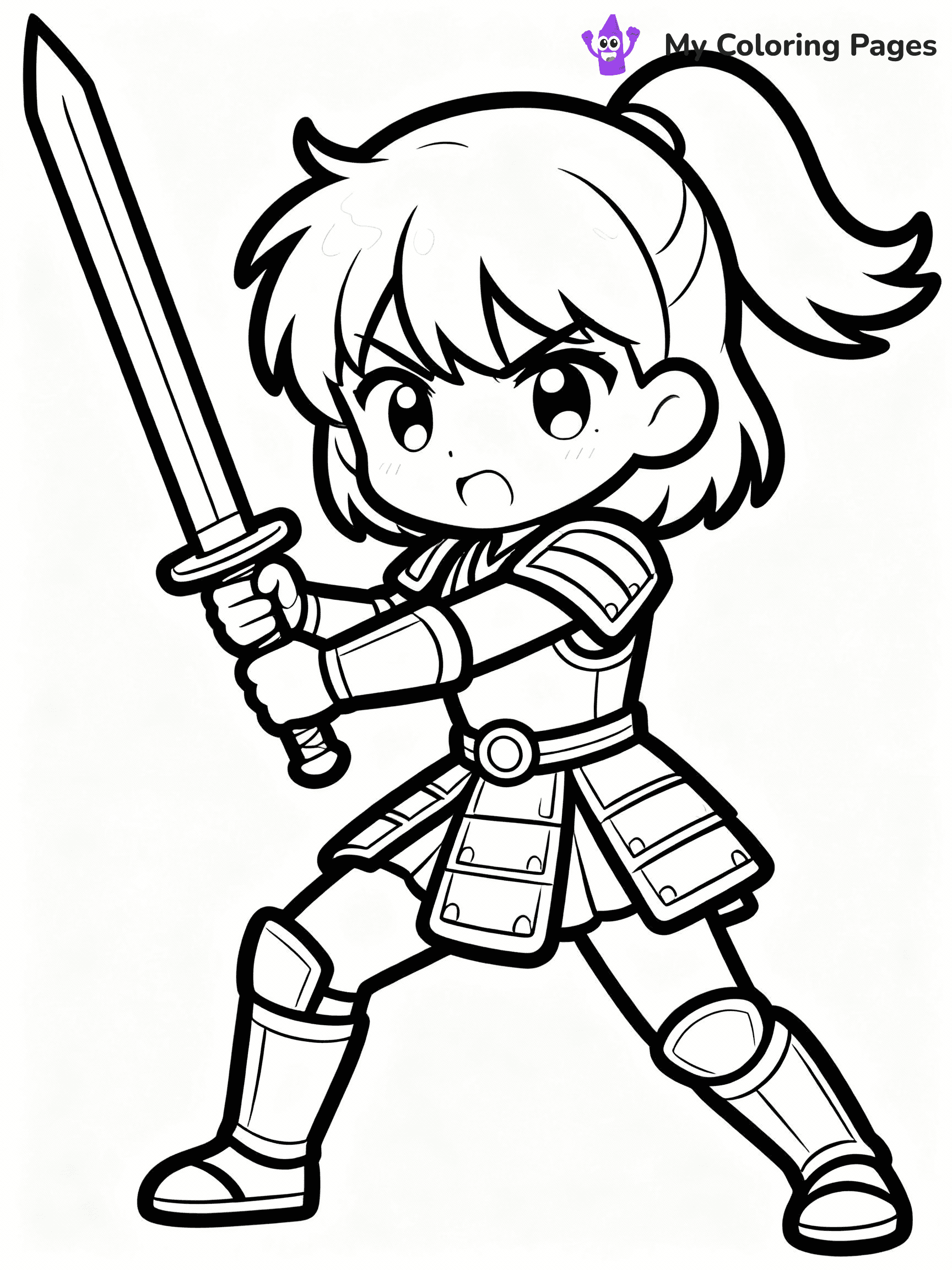 Anime Girl Coloring Pages - 27