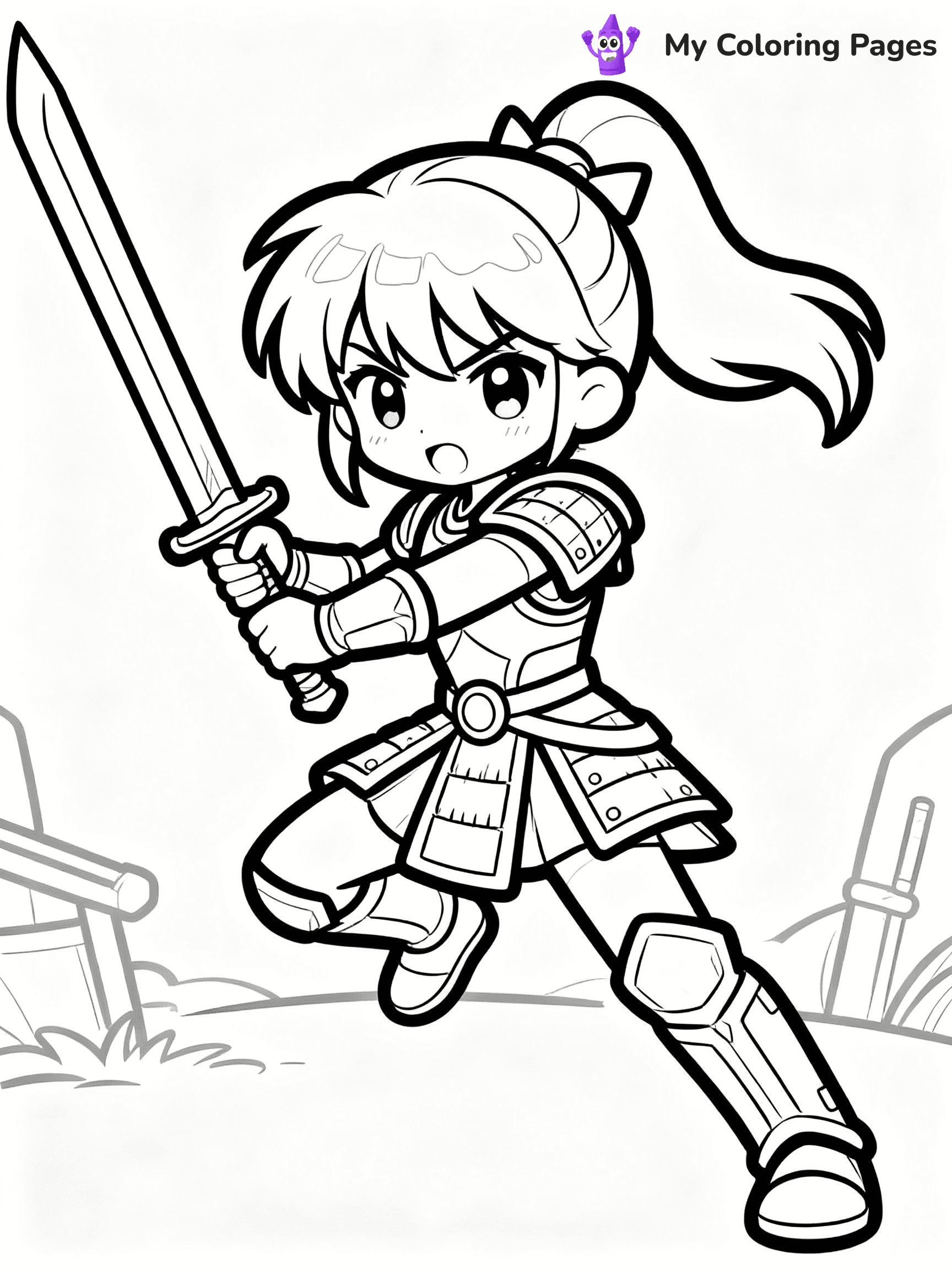 Anime Girl Coloring Pages - 26