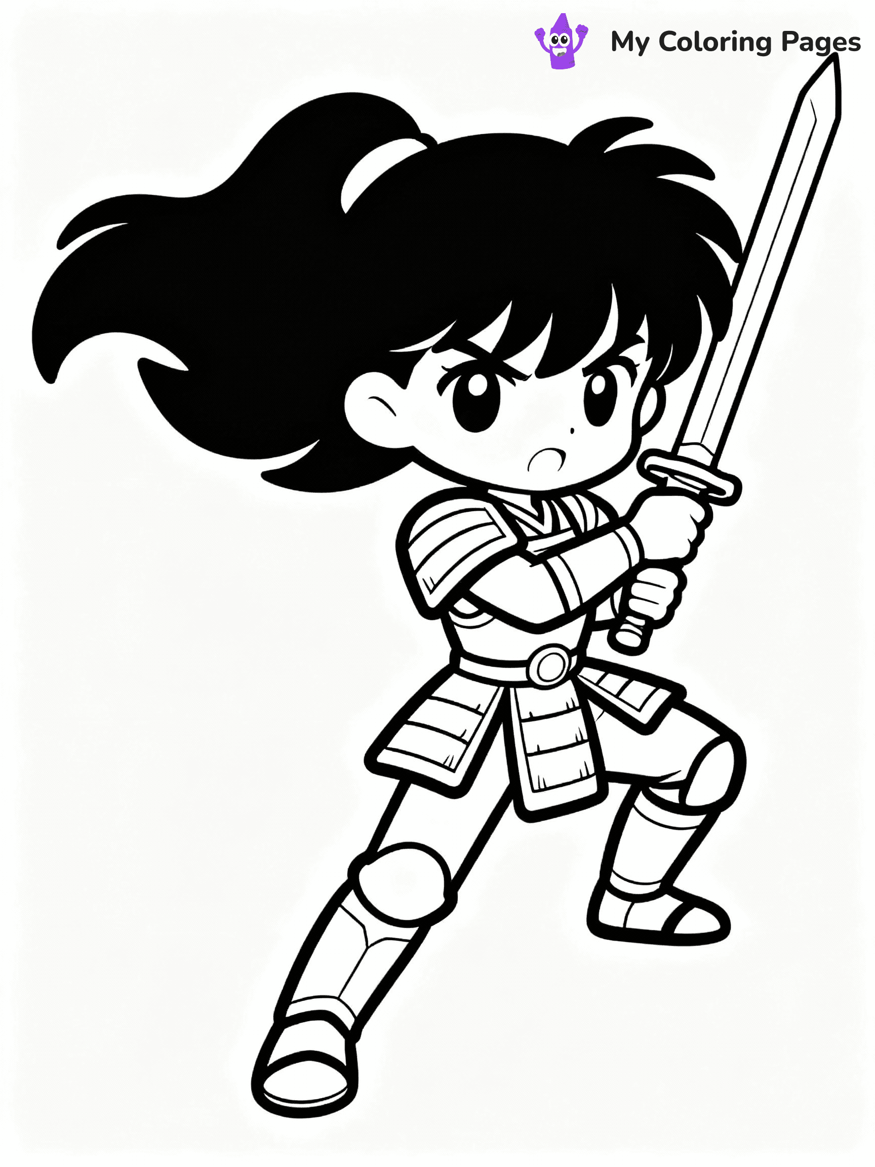 Anime Girl Coloring Pages - 25