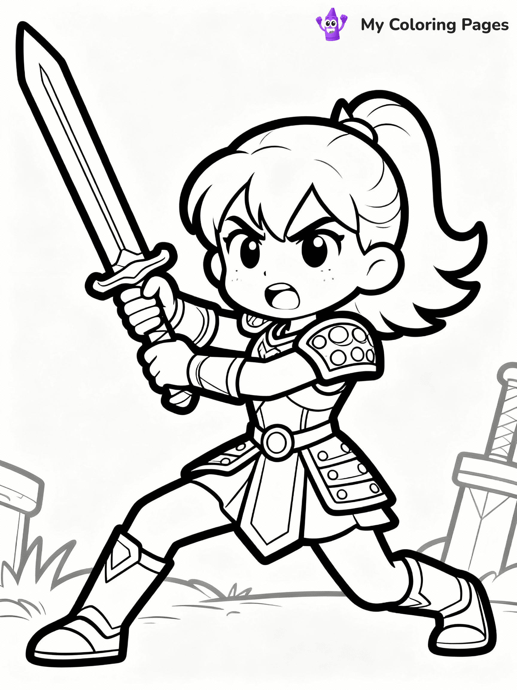 Anime Girl Coloring Pages - 24