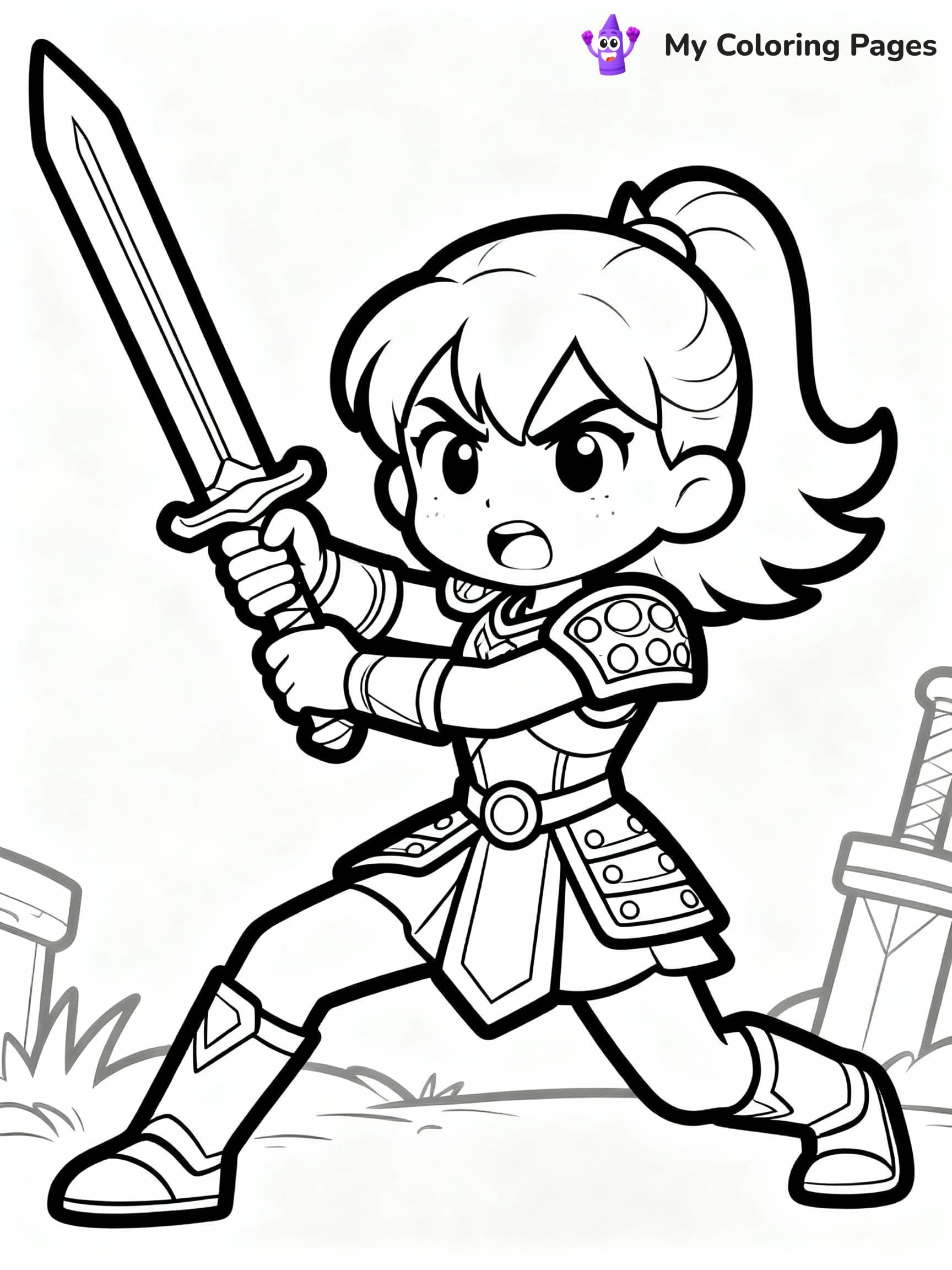 Anime Girl Coloring Pages - 24