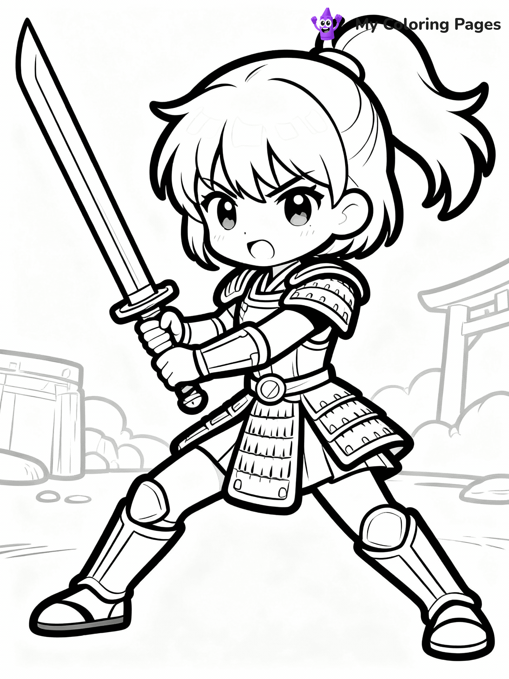 Anime Girl Coloring Pages - 23