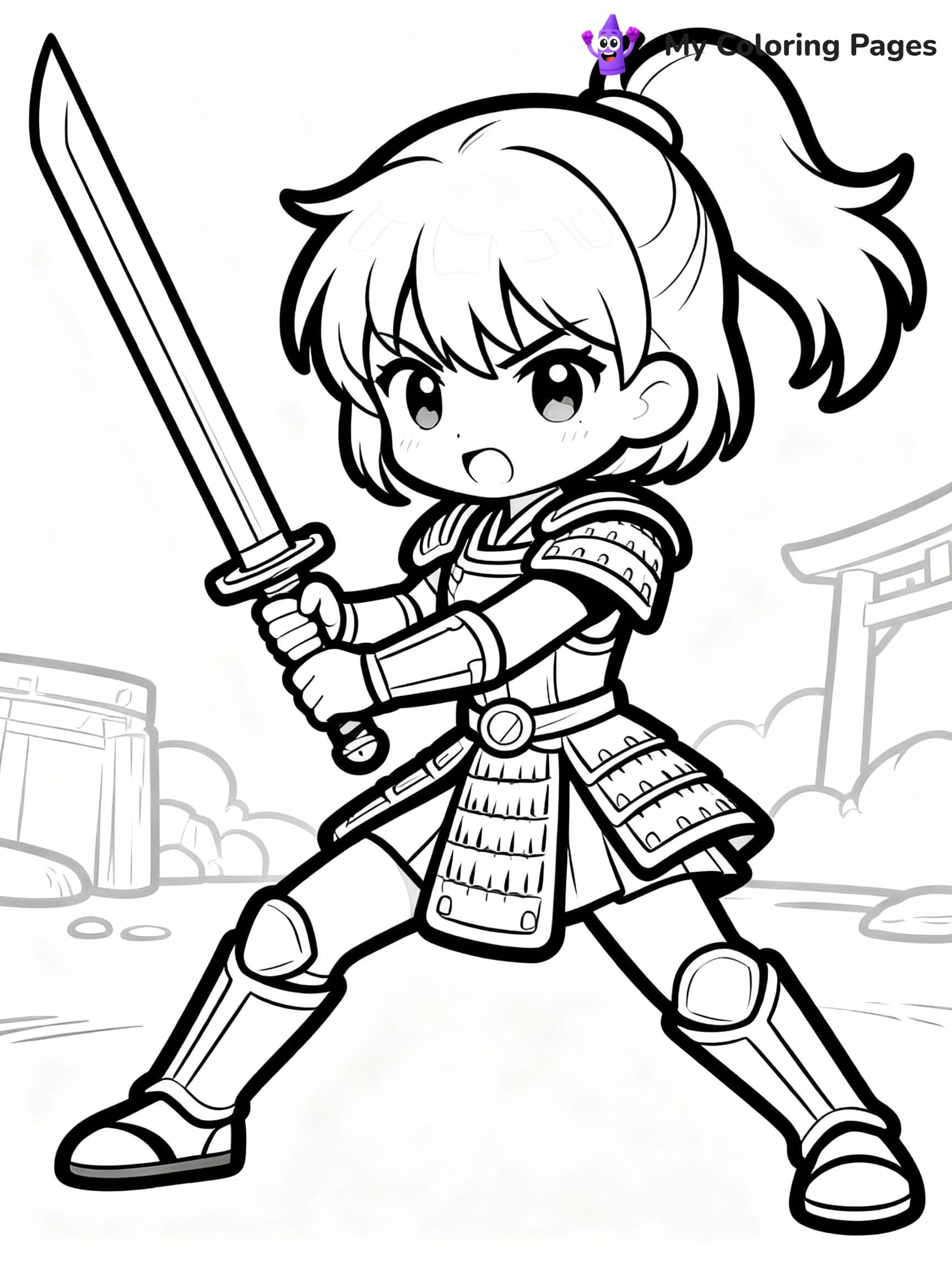 Anime Girl Coloring Pages - 23