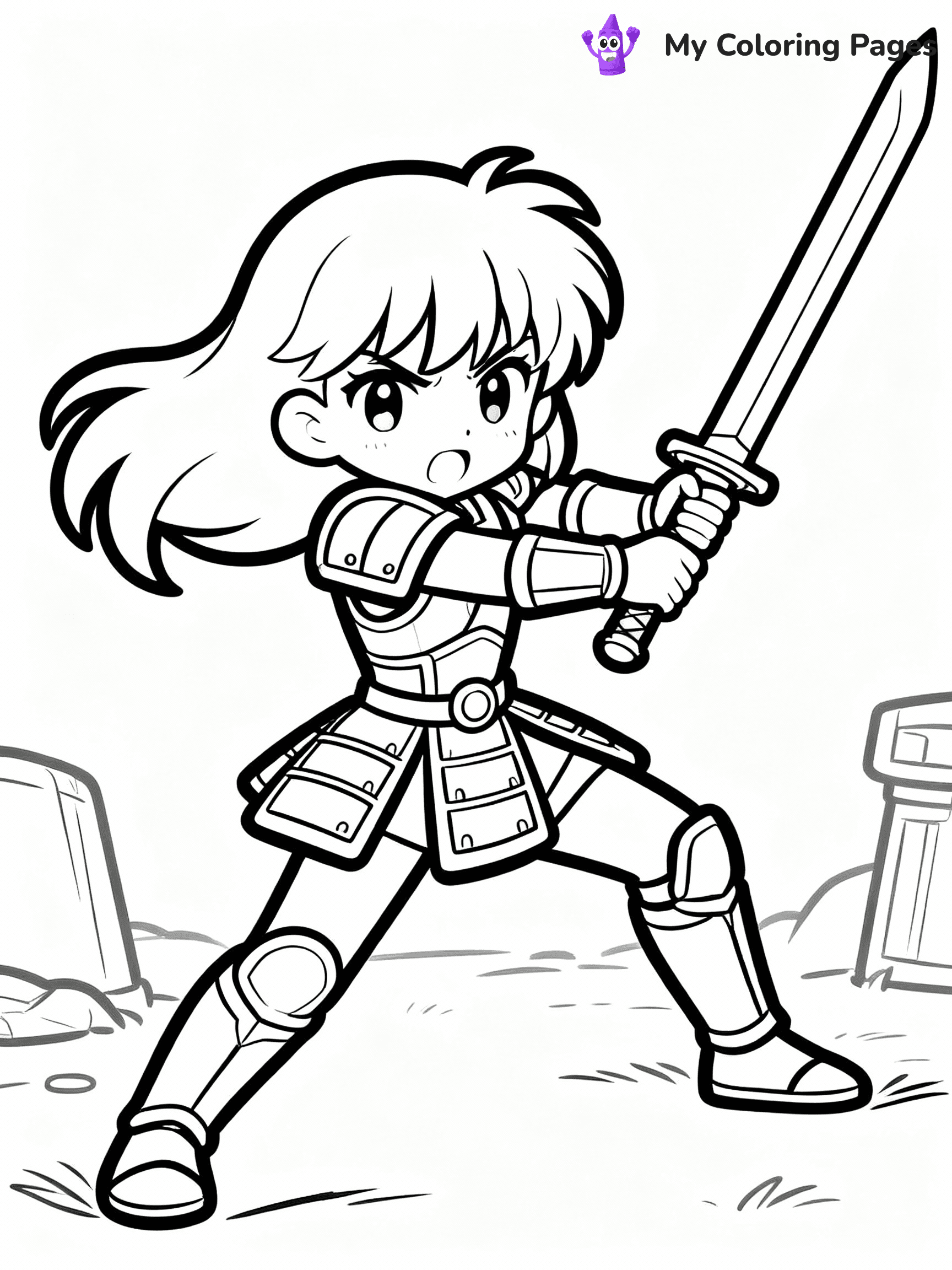 Anime Girl Coloring Pages - 22