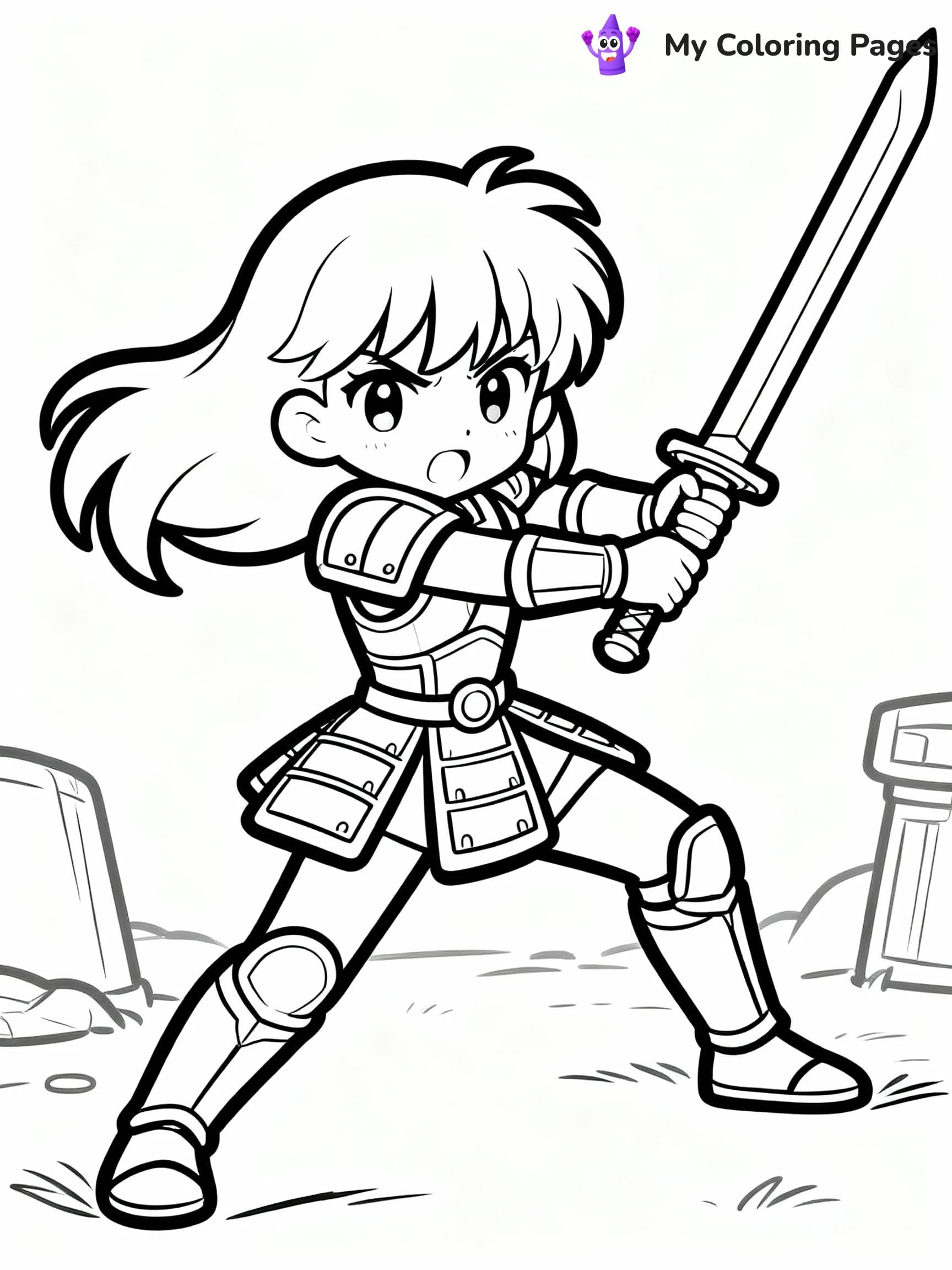 Anime Girl Coloring Pages - 22