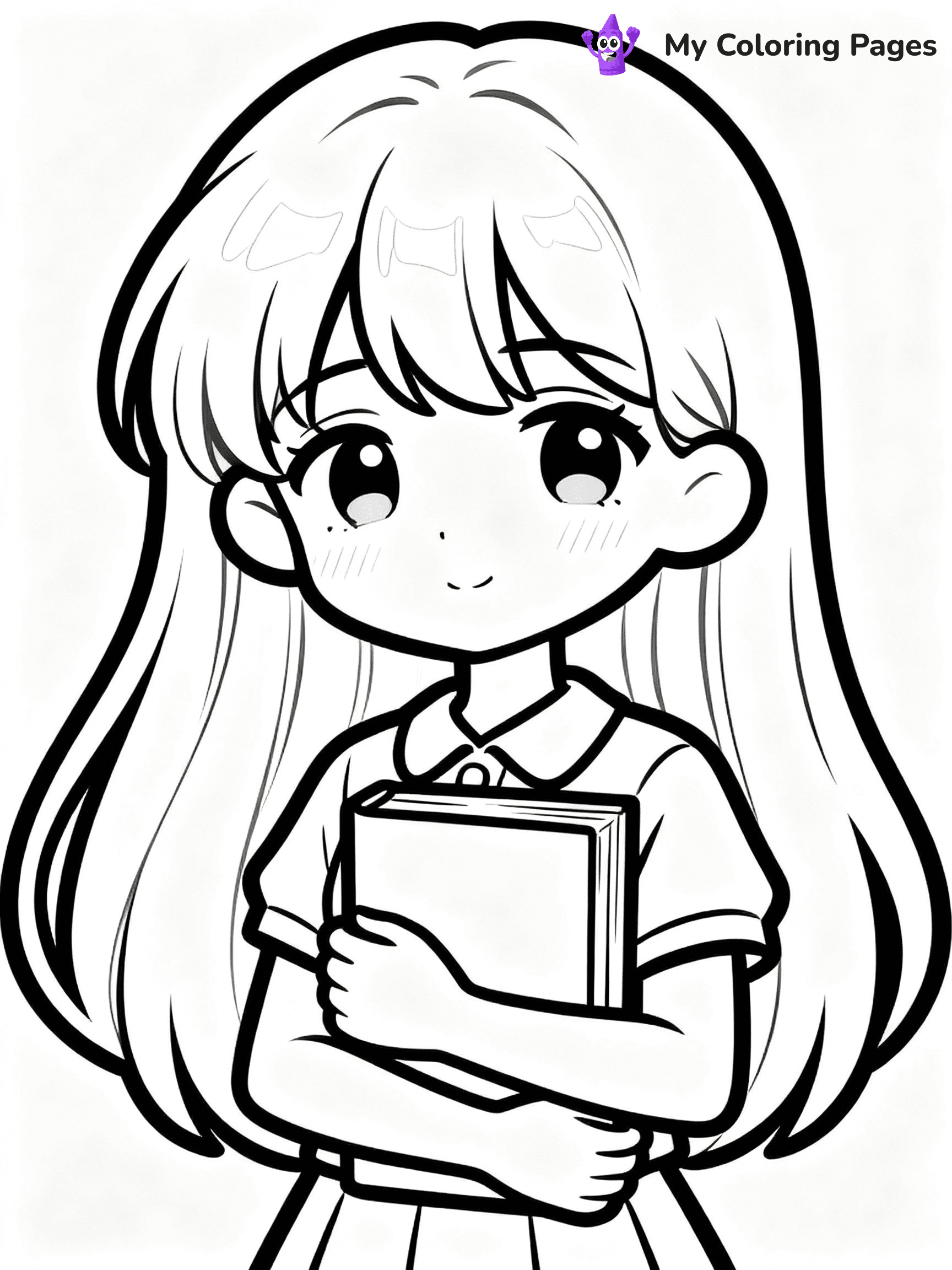 Anime Girl Coloring Pages - 21