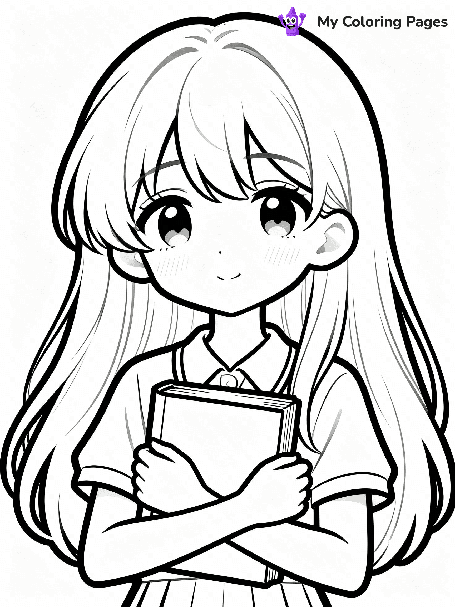 Anime Girl Coloring Pages - 20