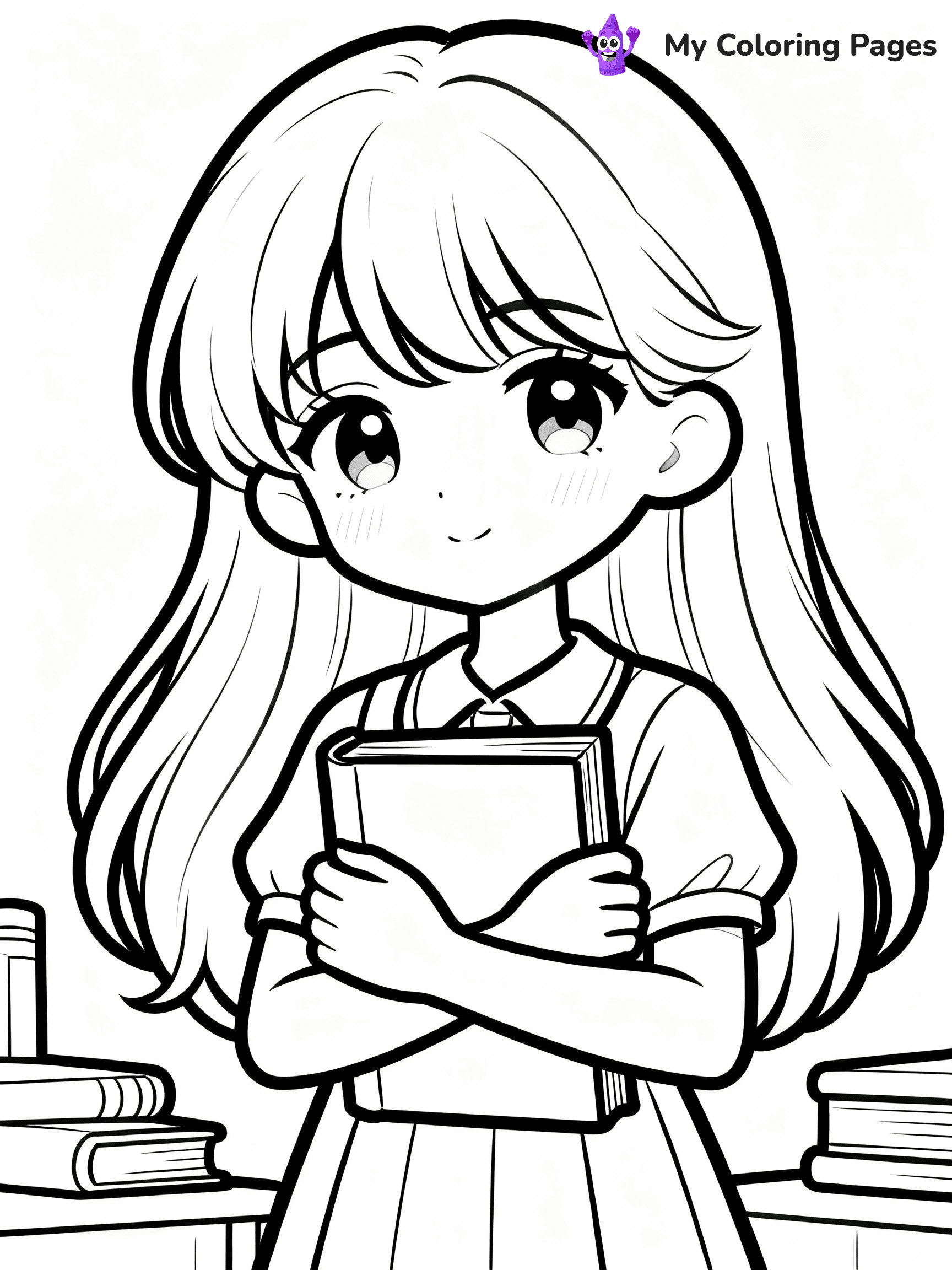 Anime Girl Coloring Pages - 17