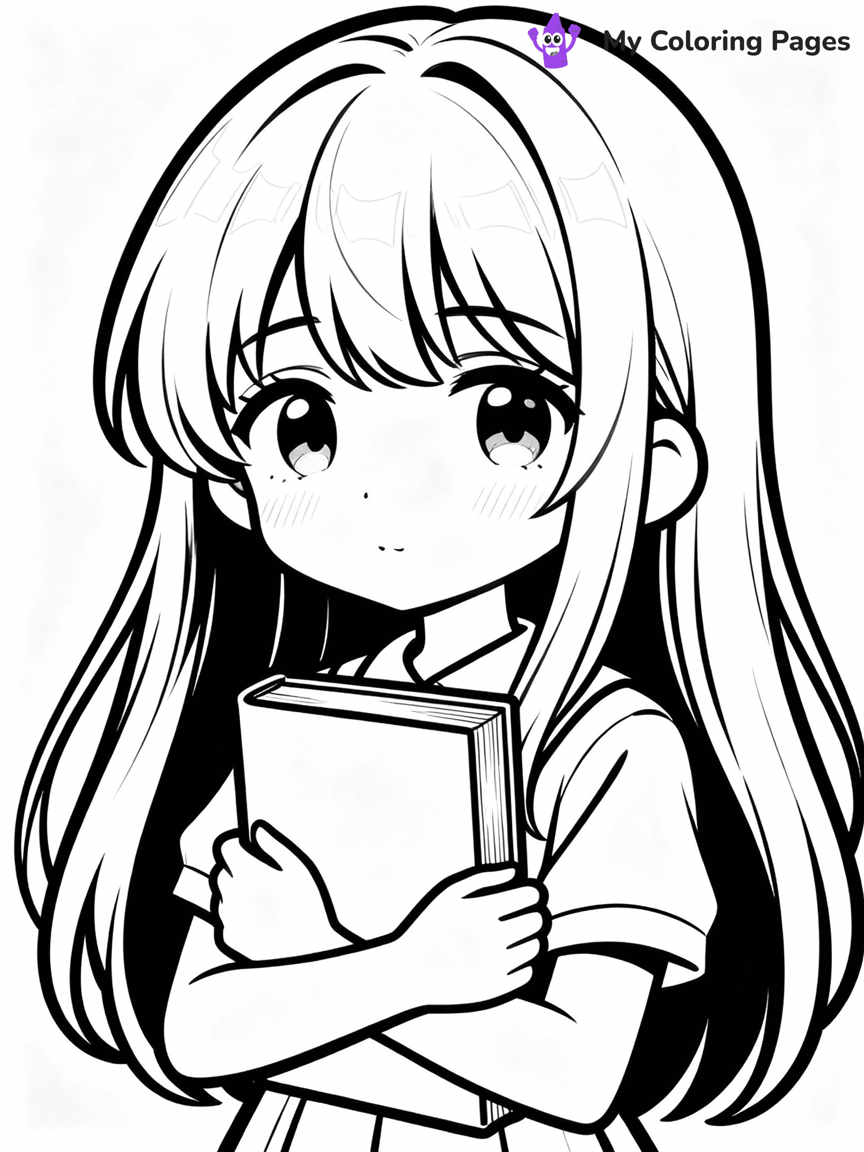 Anime Girl Coloring Pages - 14