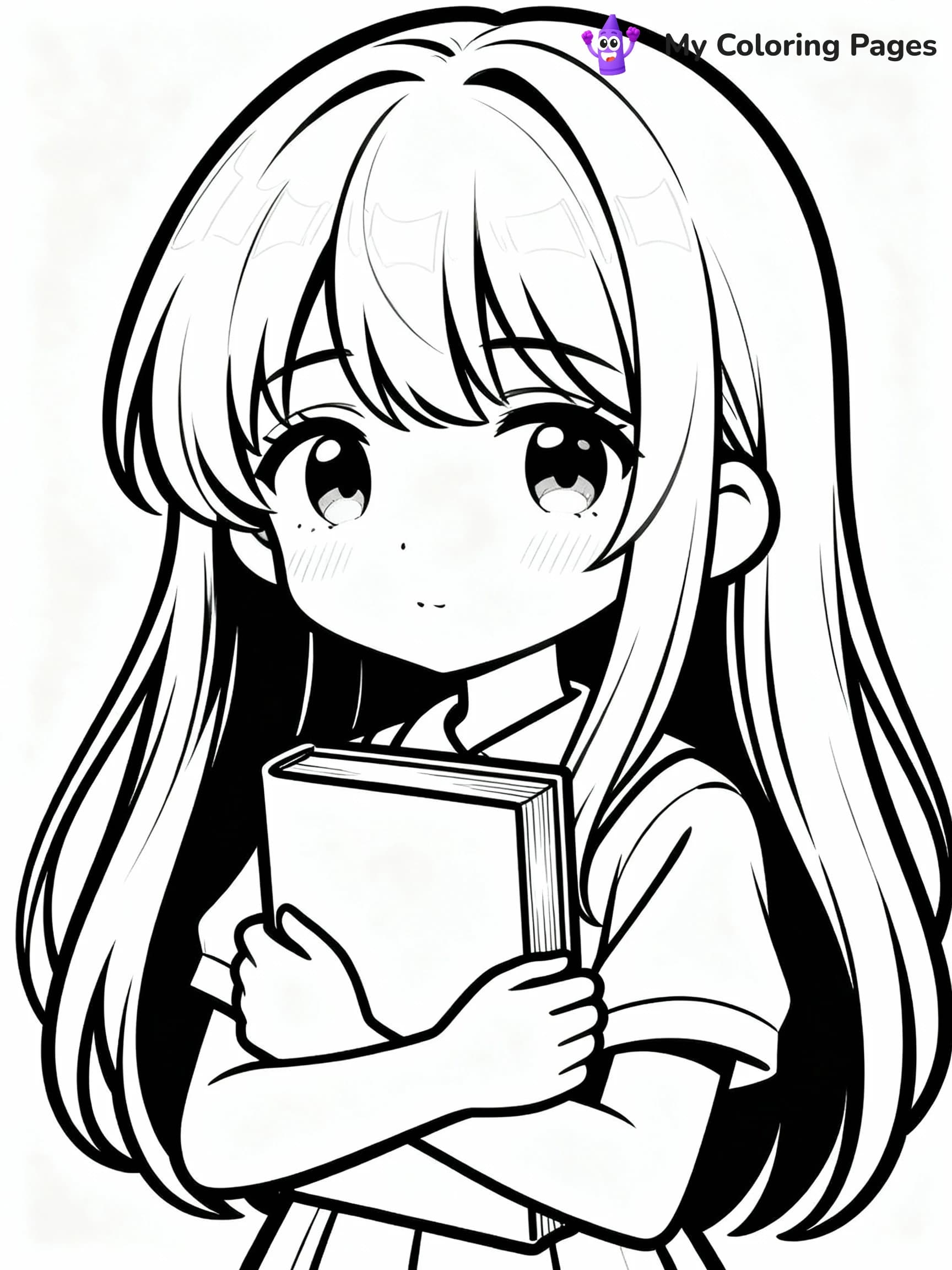 Anime Girl Coloring Pages - 14