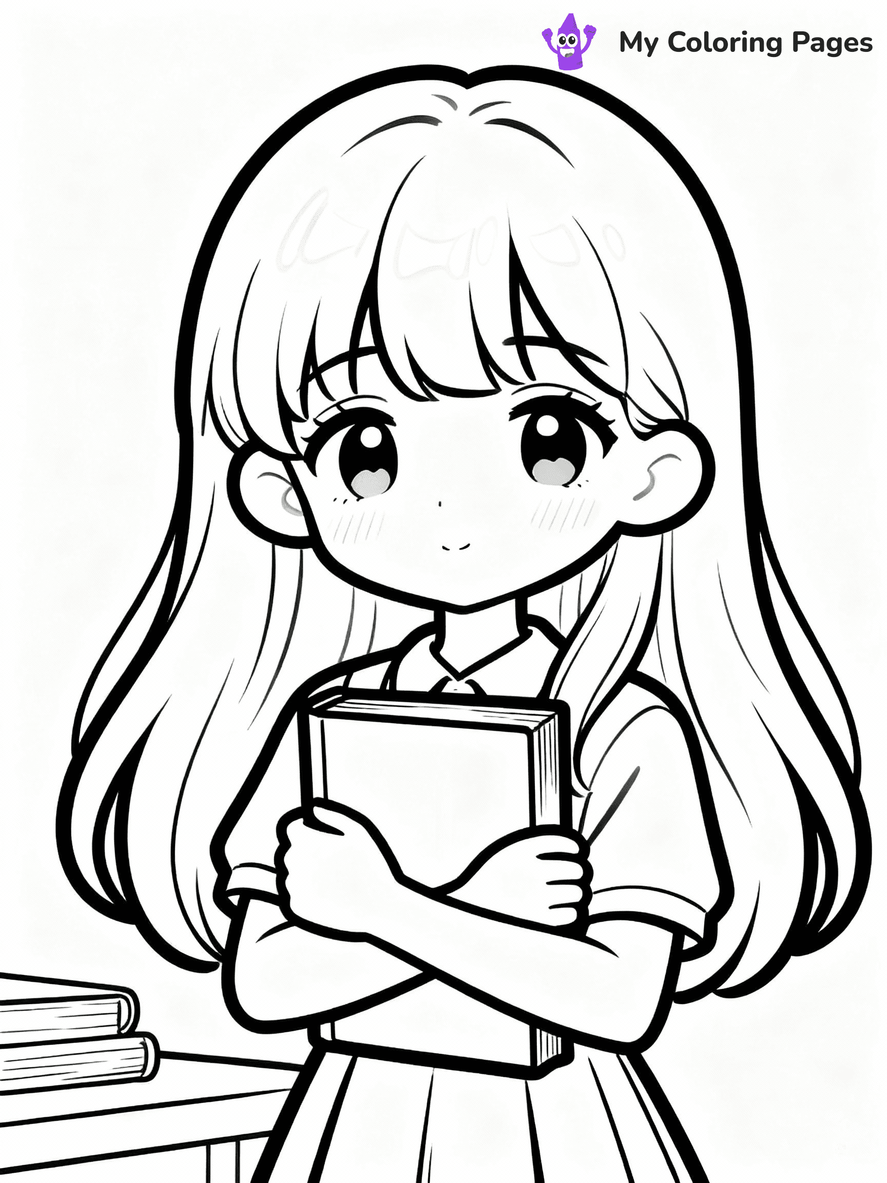 Anime Girl Coloring Pages - 11