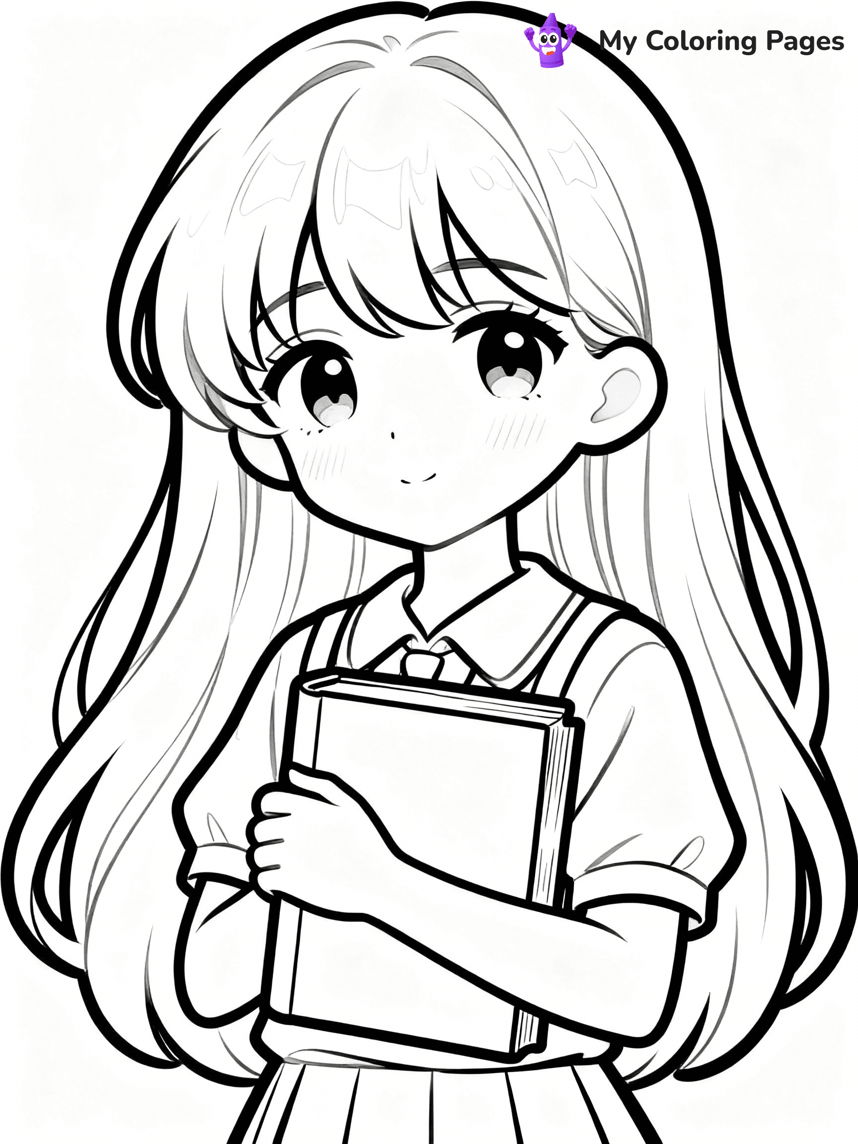 Anime Girl Coloring Pages - 10