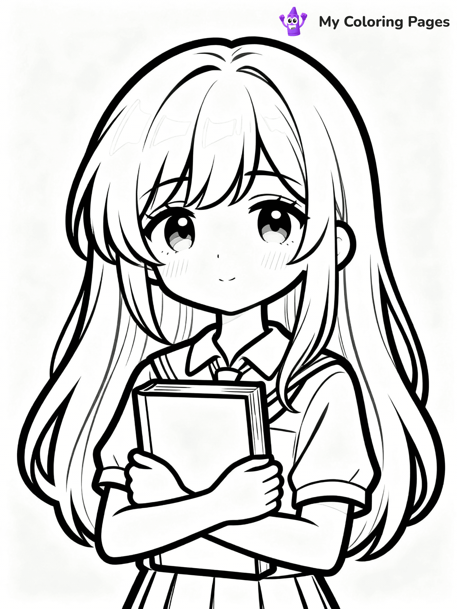 Anime Girl Coloring Pages - 8