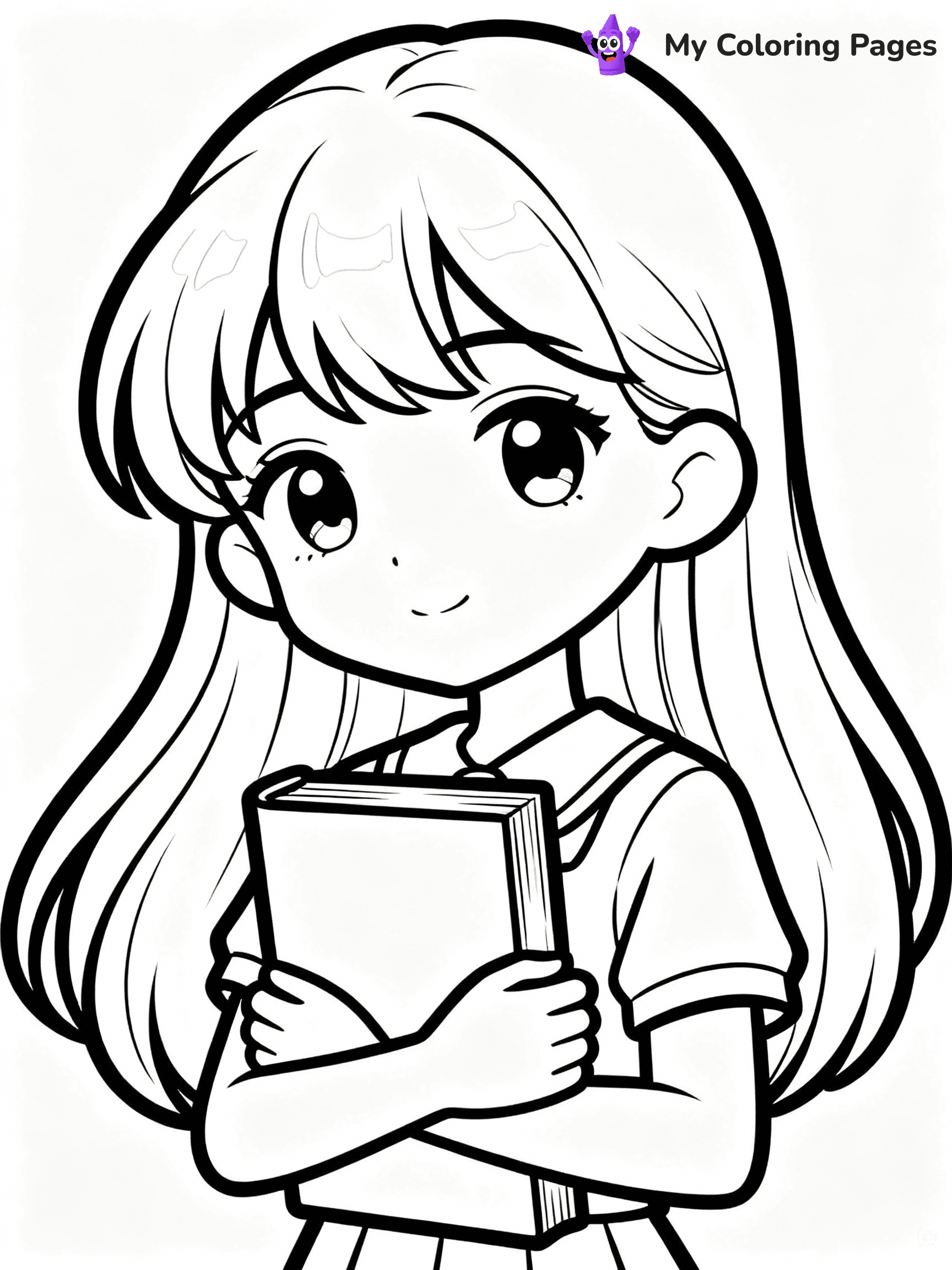 Anime Girl Coloring Pages - 7