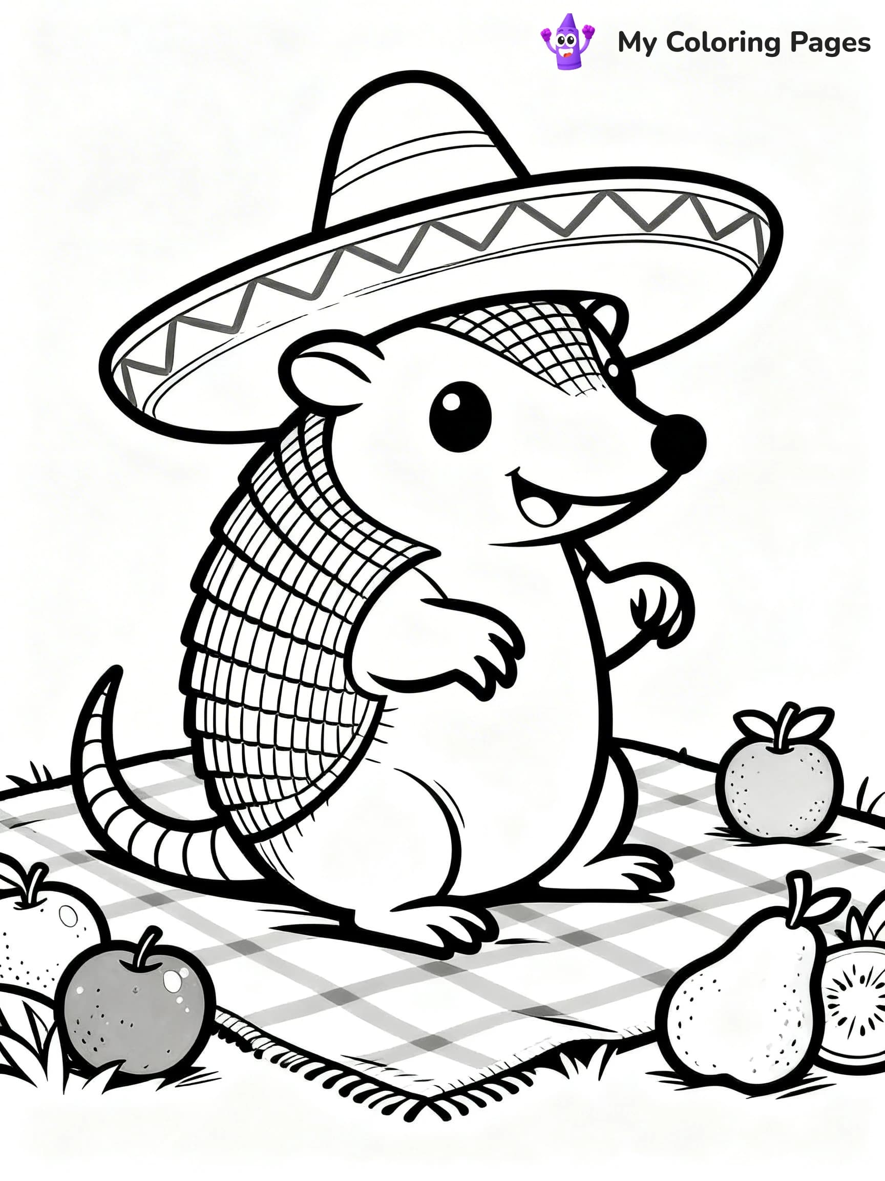 Armadillo Coloring Pages - 23