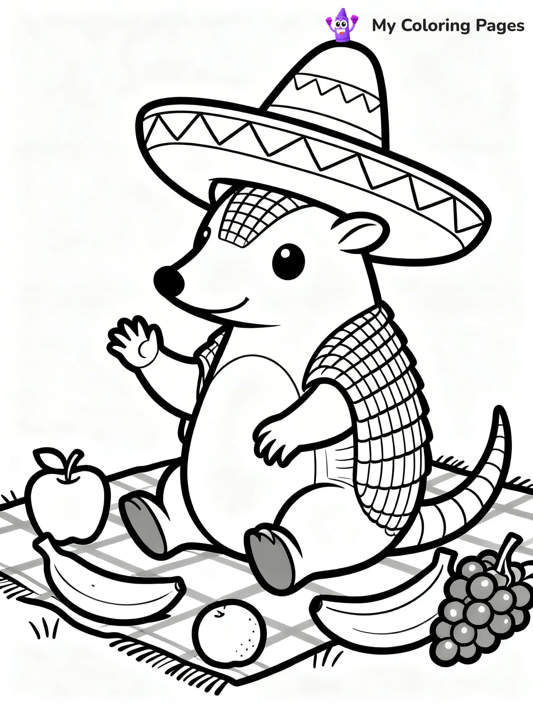 Armadillo Coloring Pages - 20