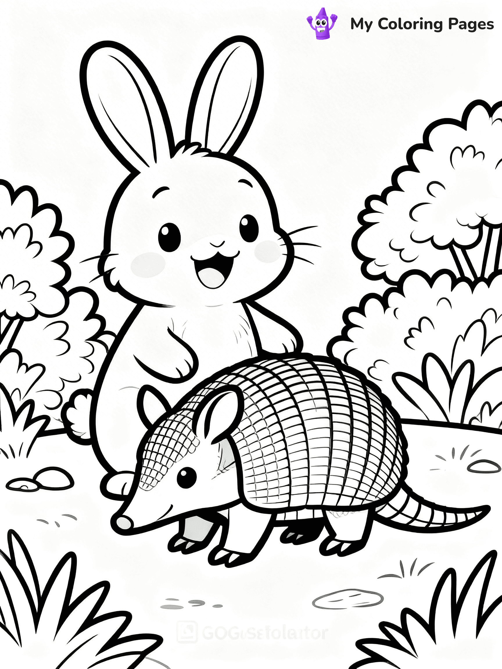 Armadillo Coloring Pages - 17