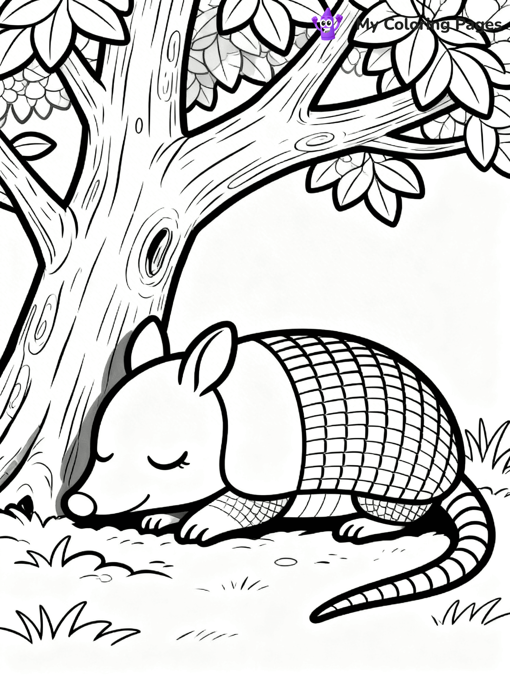 Armadillo Coloring Pages - 1