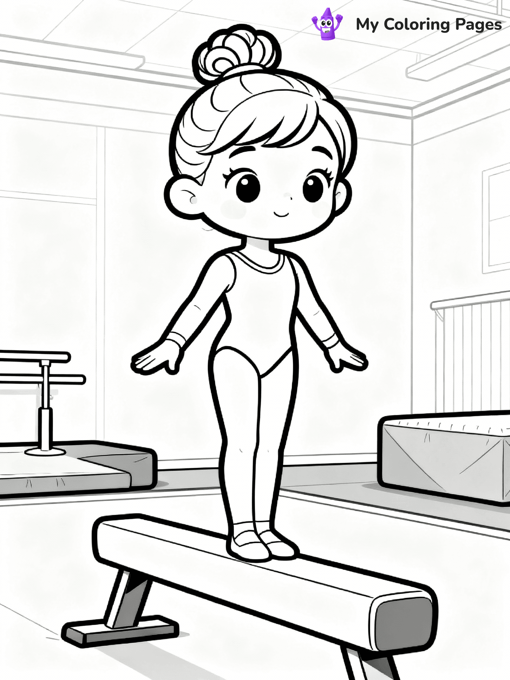 Gymnastics Coloring Pages - 47