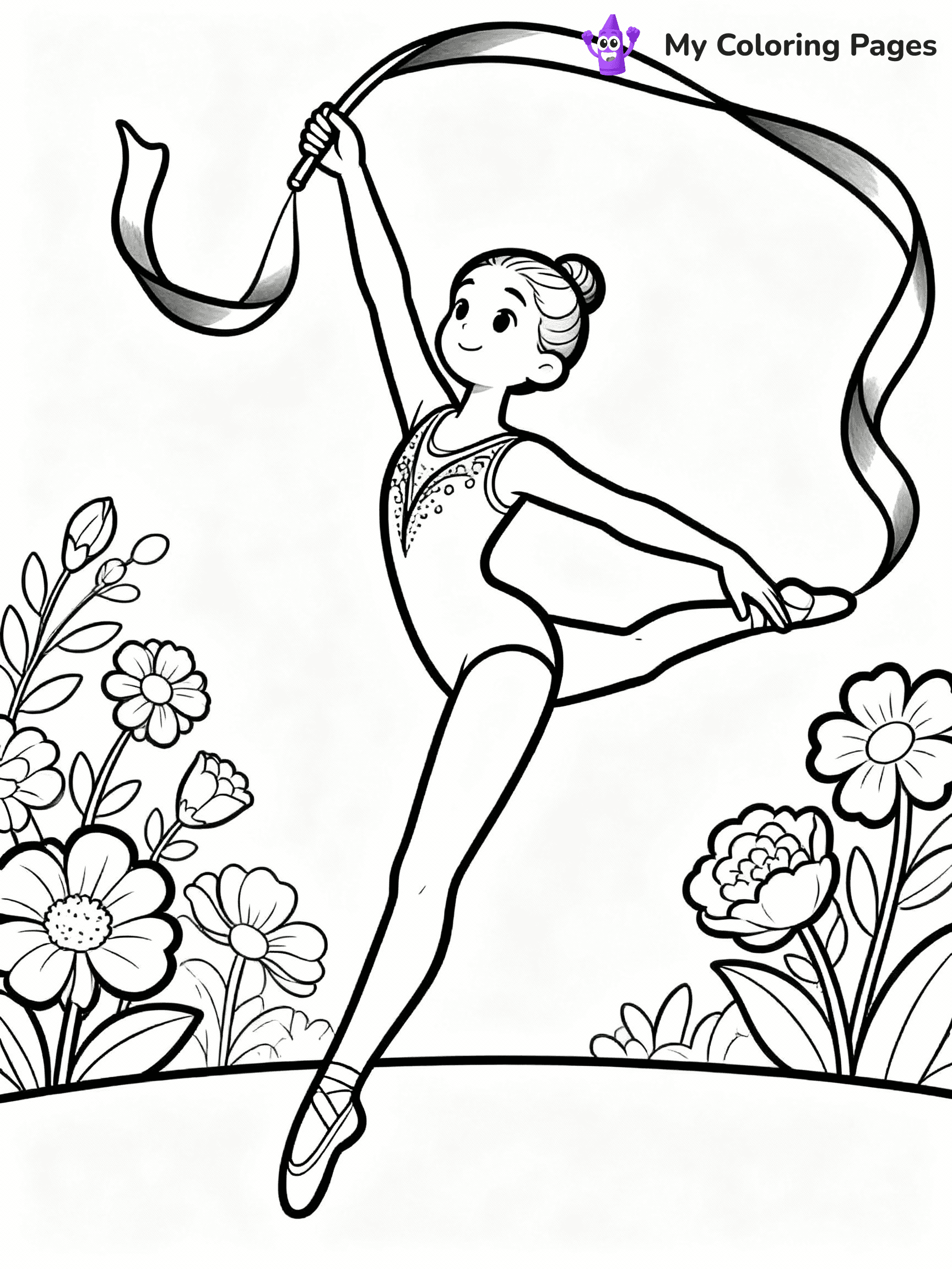 Gymnastics Coloring Pages - 46