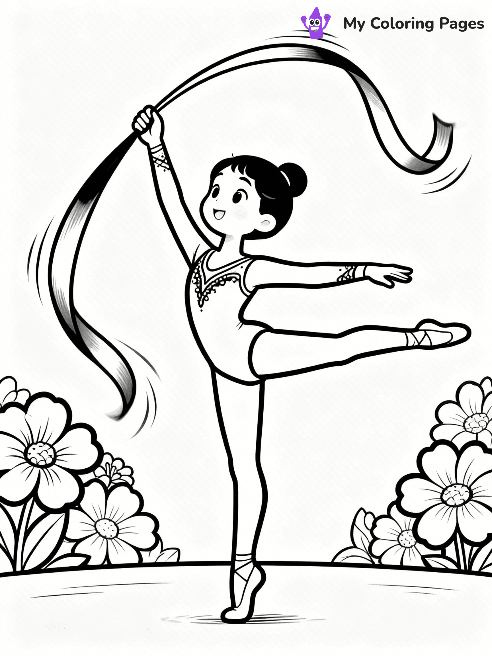 Gymnastics Coloring Pages - 44