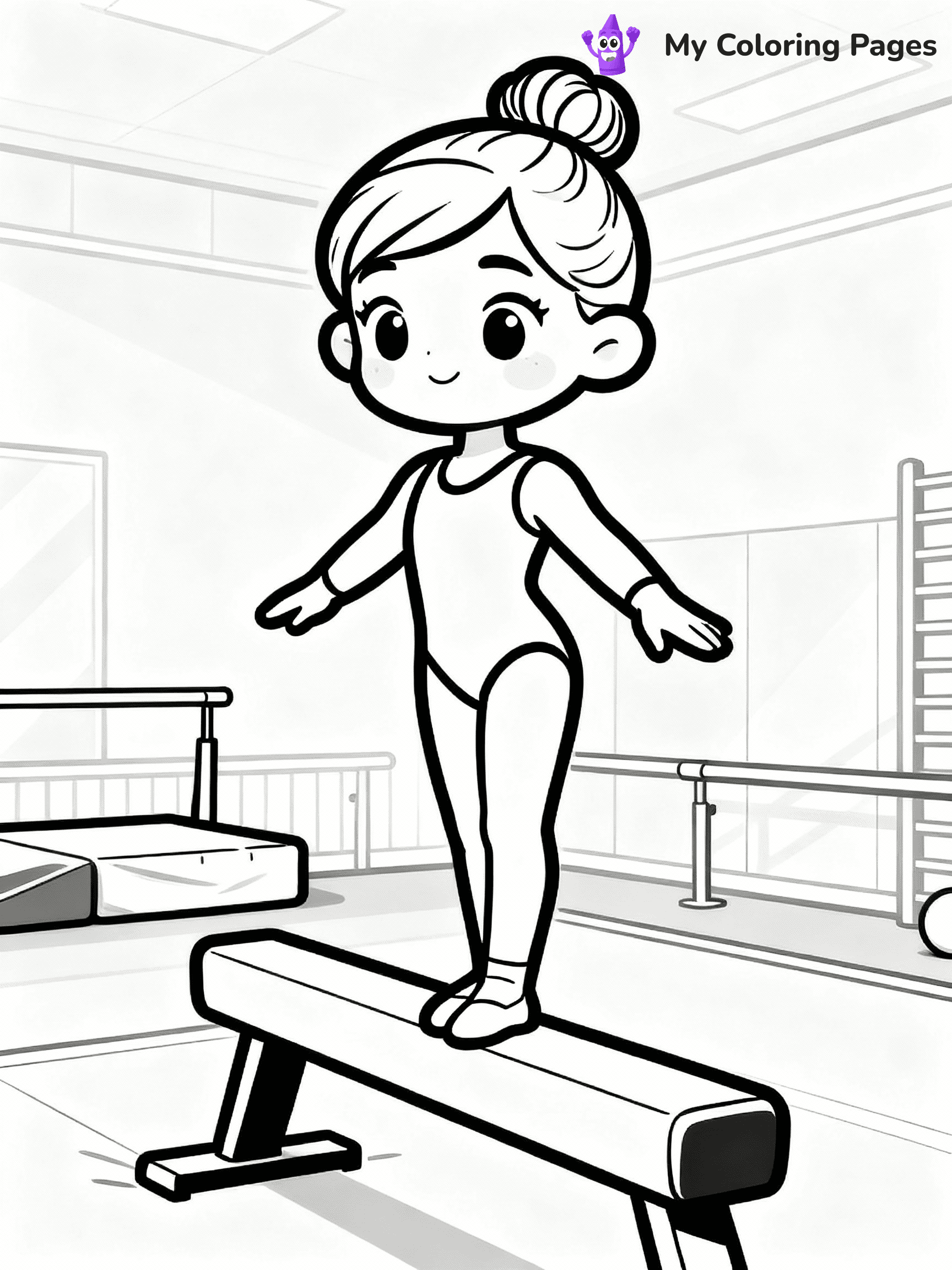 Gymnastics Coloring Pages - 43