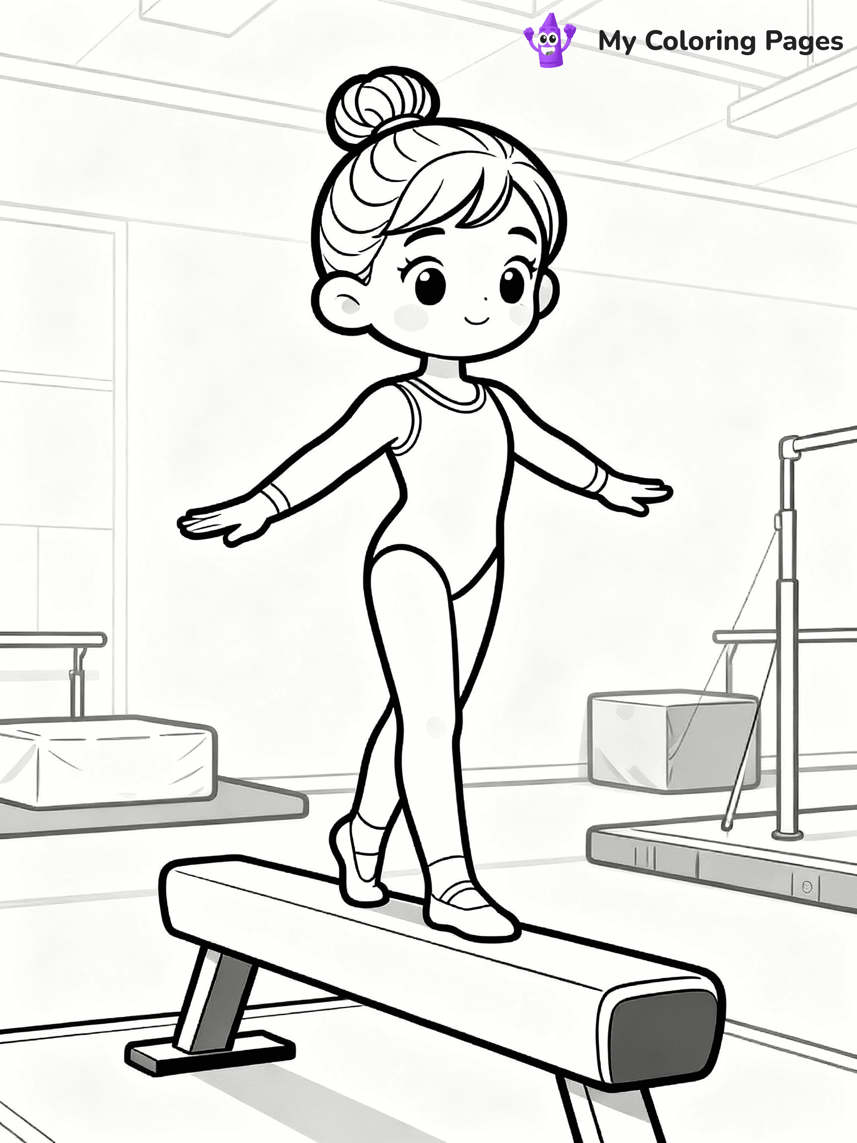 Gymnastics Coloring Pages - 39