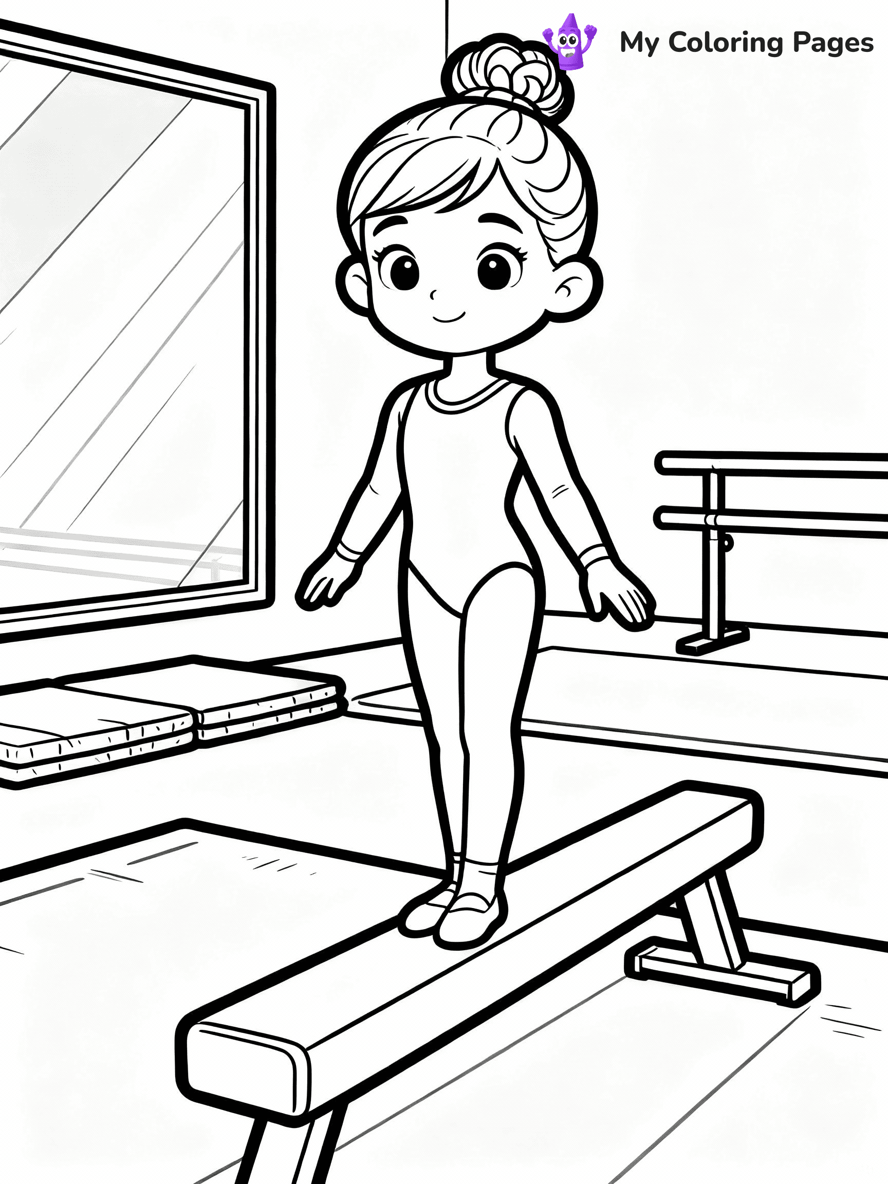 Gymnastics Coloring Pages - 37