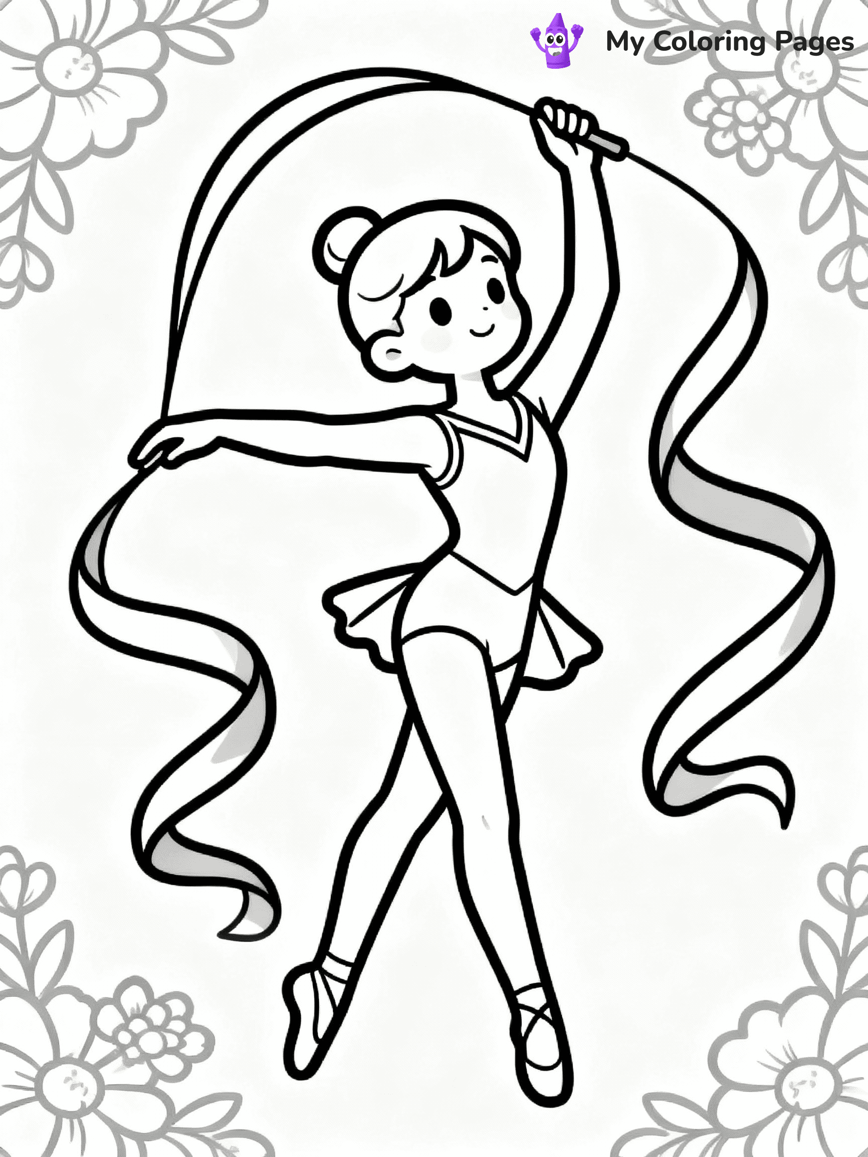 Gymnastics Coloring Pages - 36