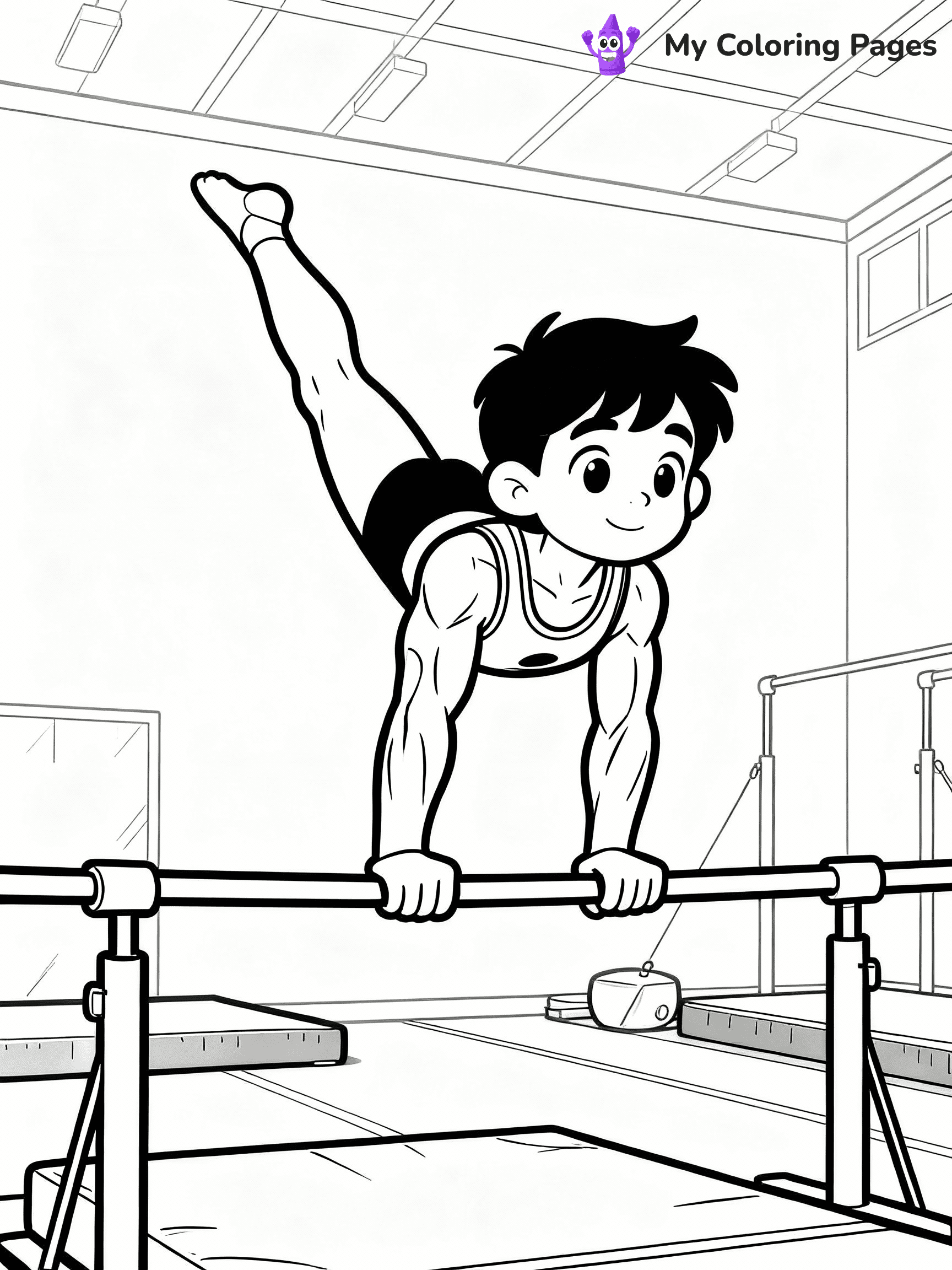 Gymnastics Coloring Pages - 34