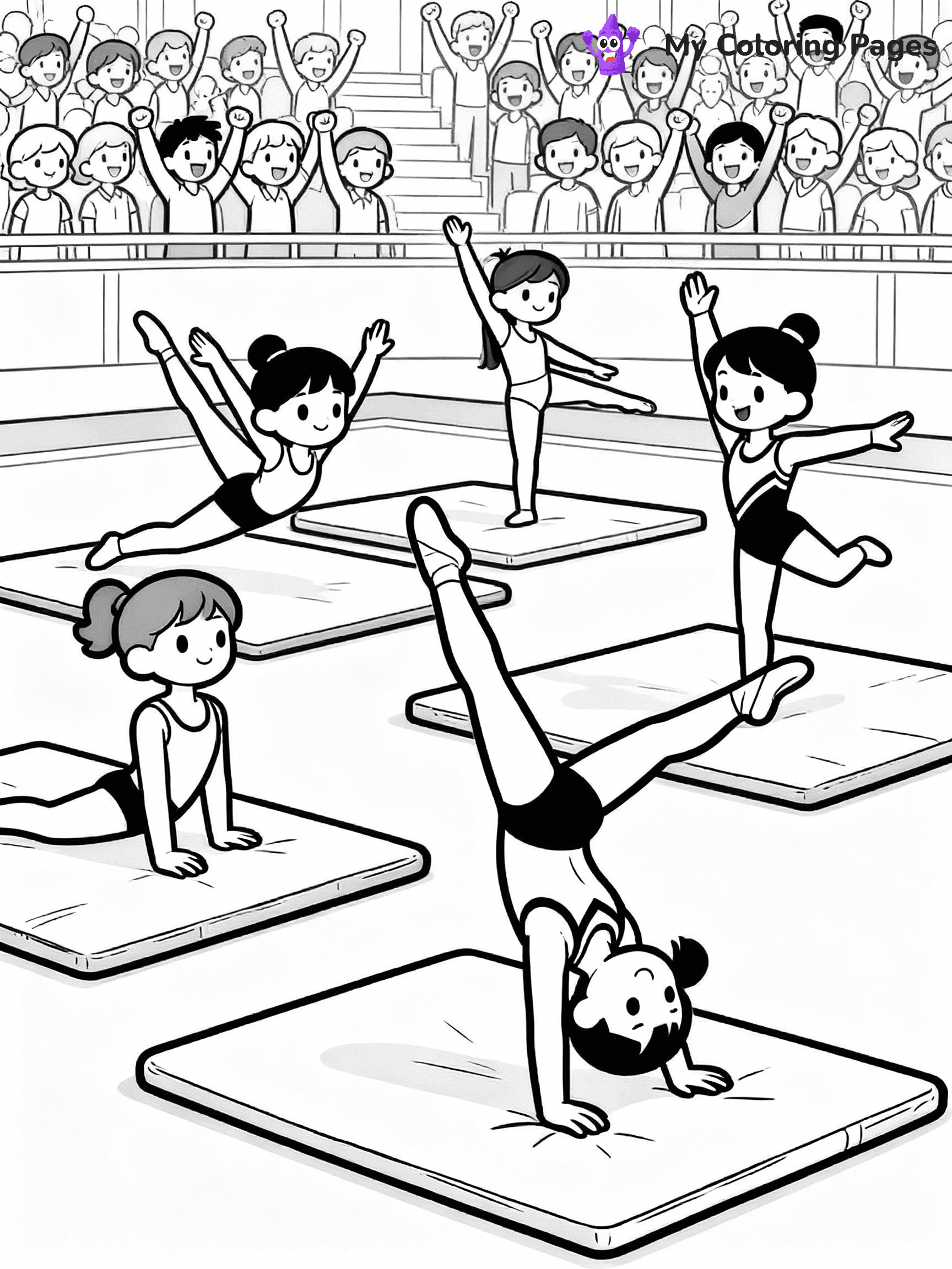 Gymnastics Coloring Pages - 24
