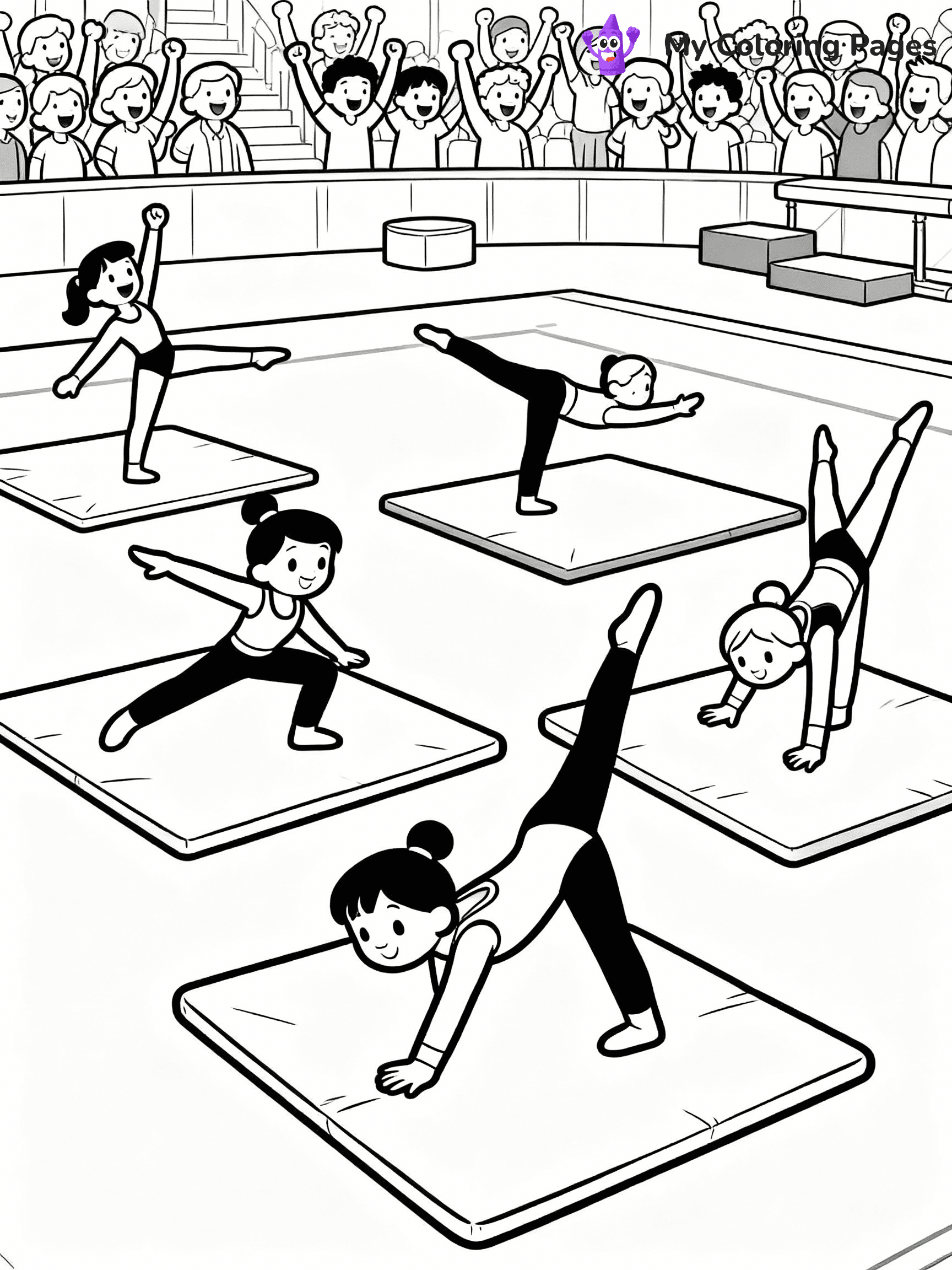 Gymnastics Coloring Pages - 23