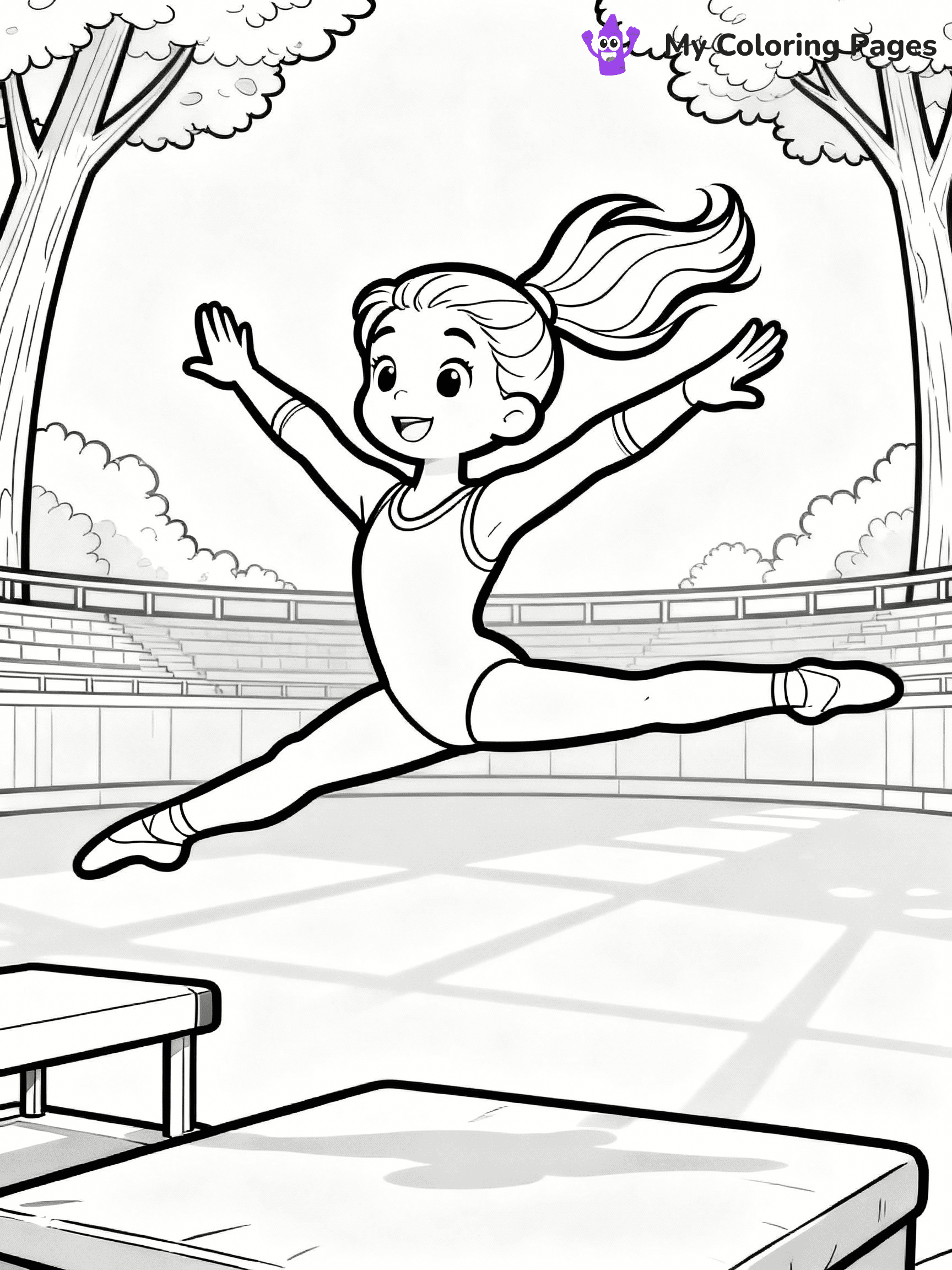 Gymnastics Coloring Pages - 21