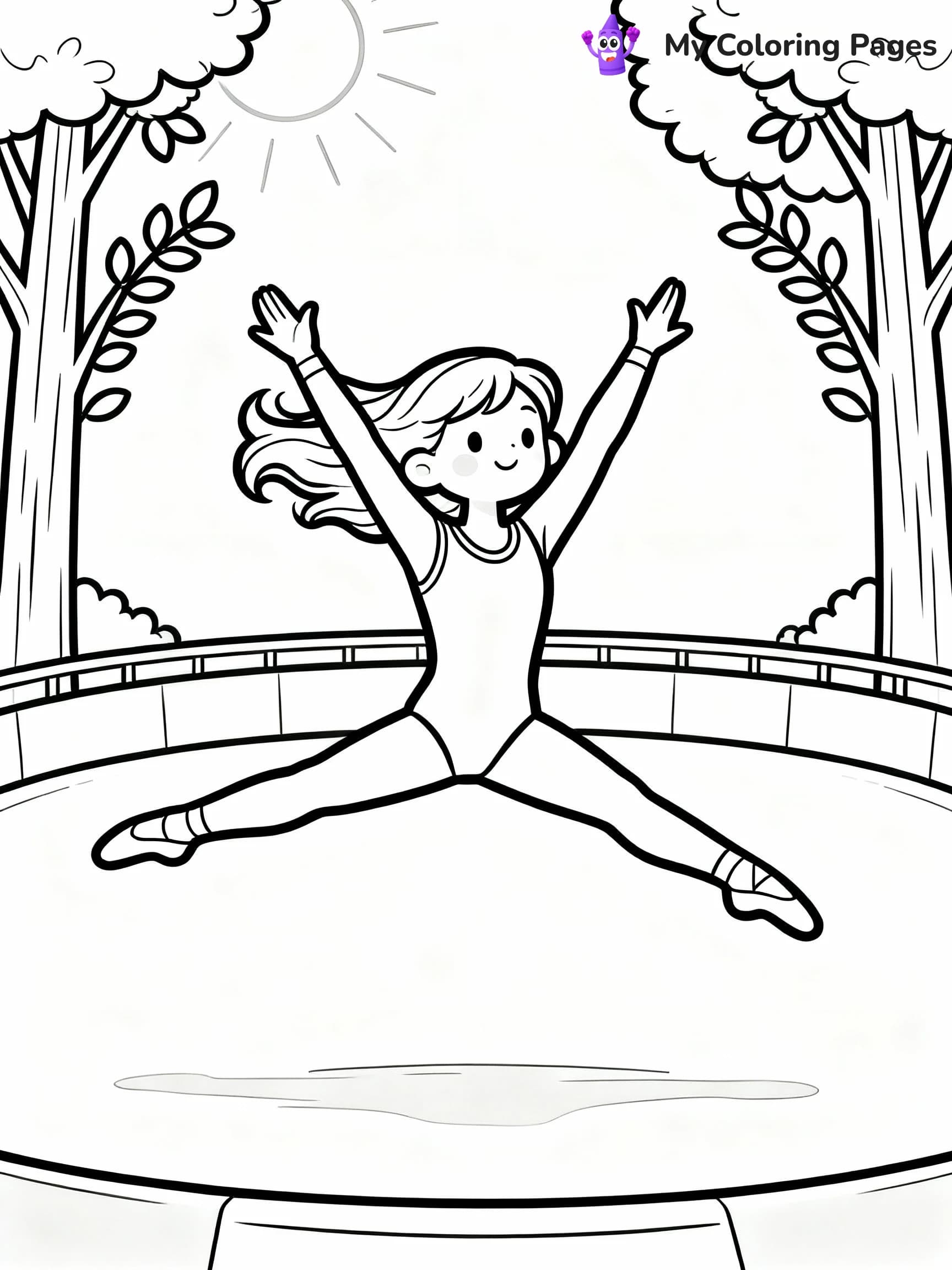 Gymnastics Coloring Pages - 20
