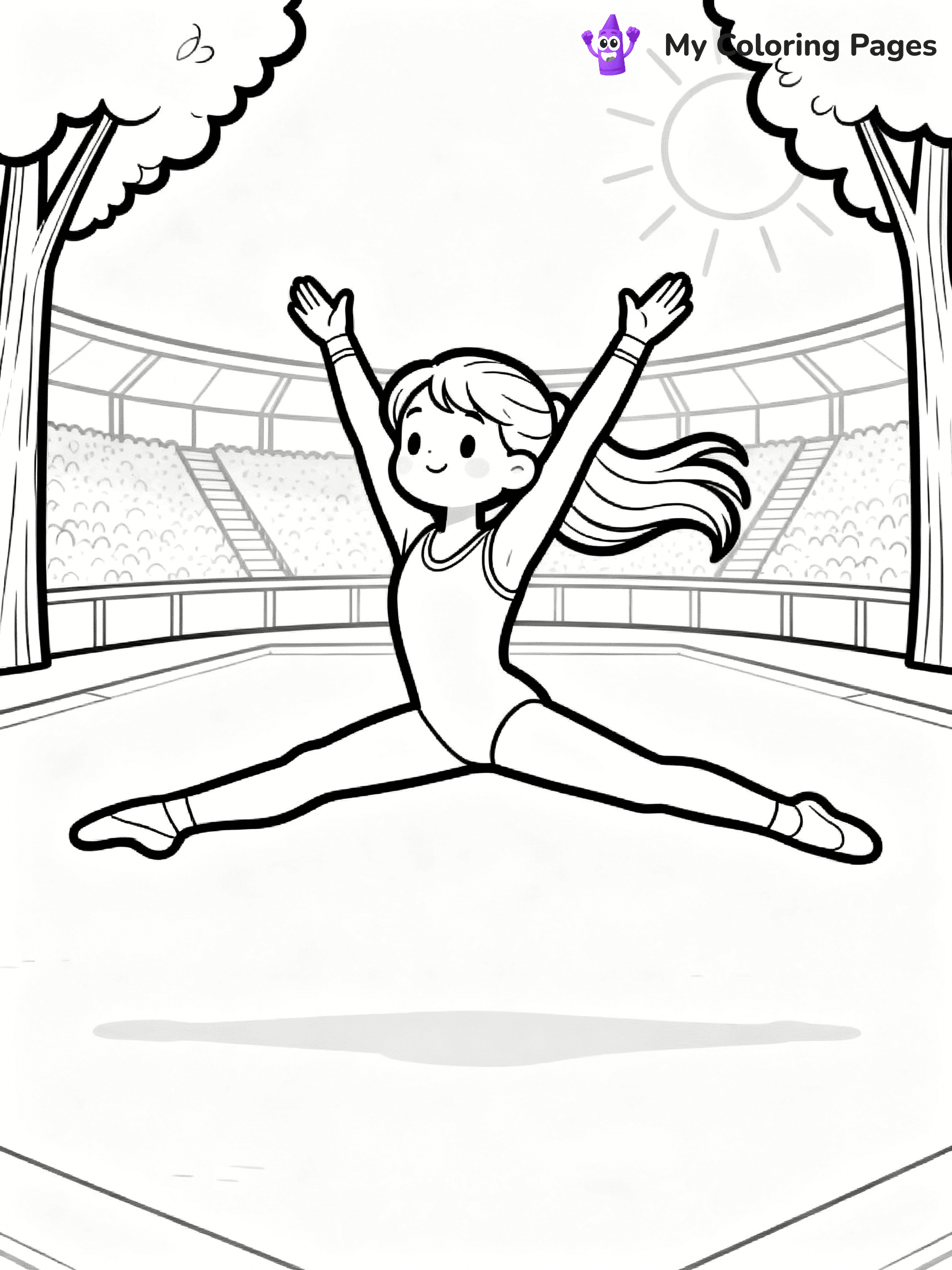 Gymnastics Coloring Pages - 18