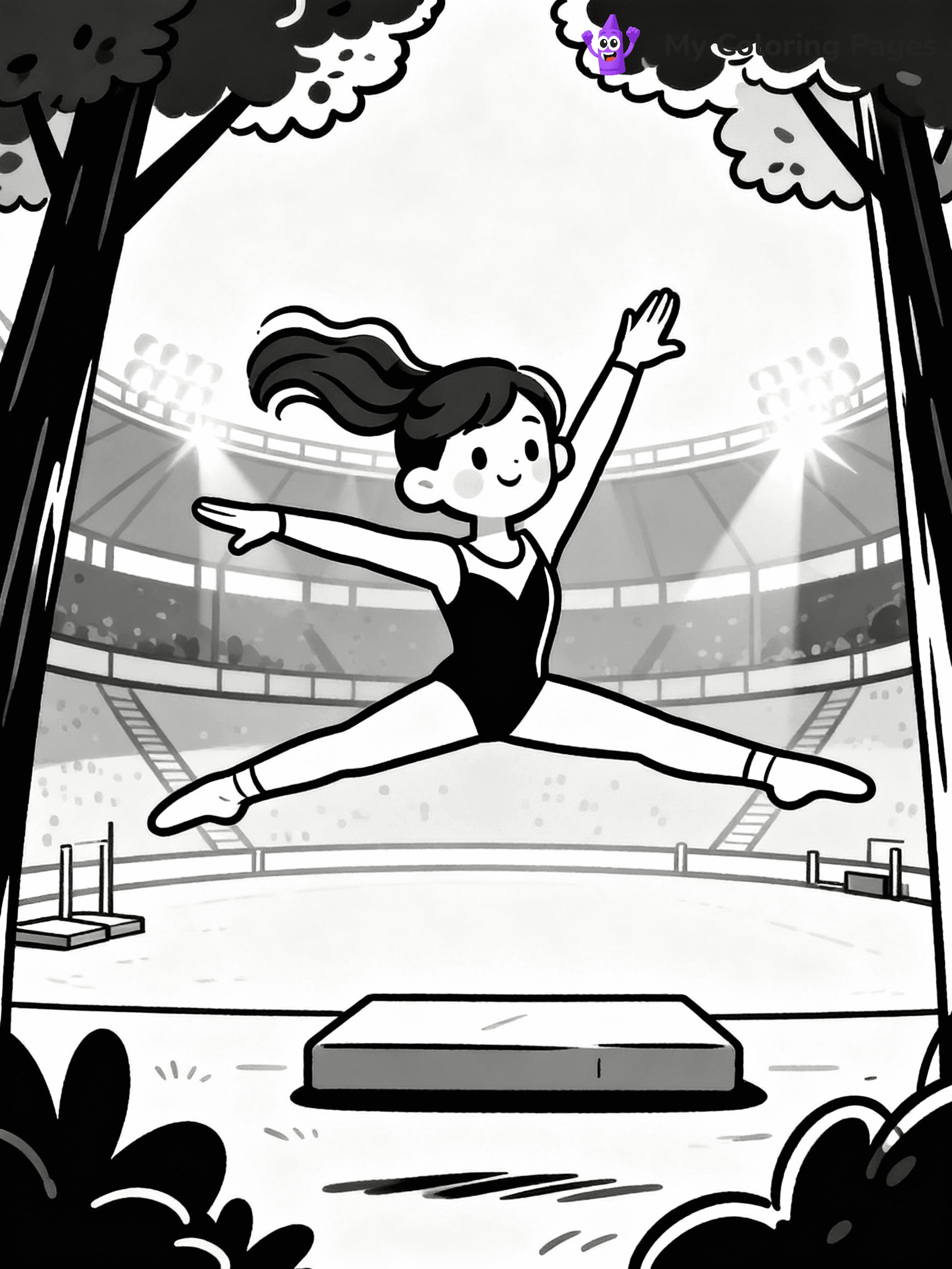 Gymnastics Coloring Pages - 17