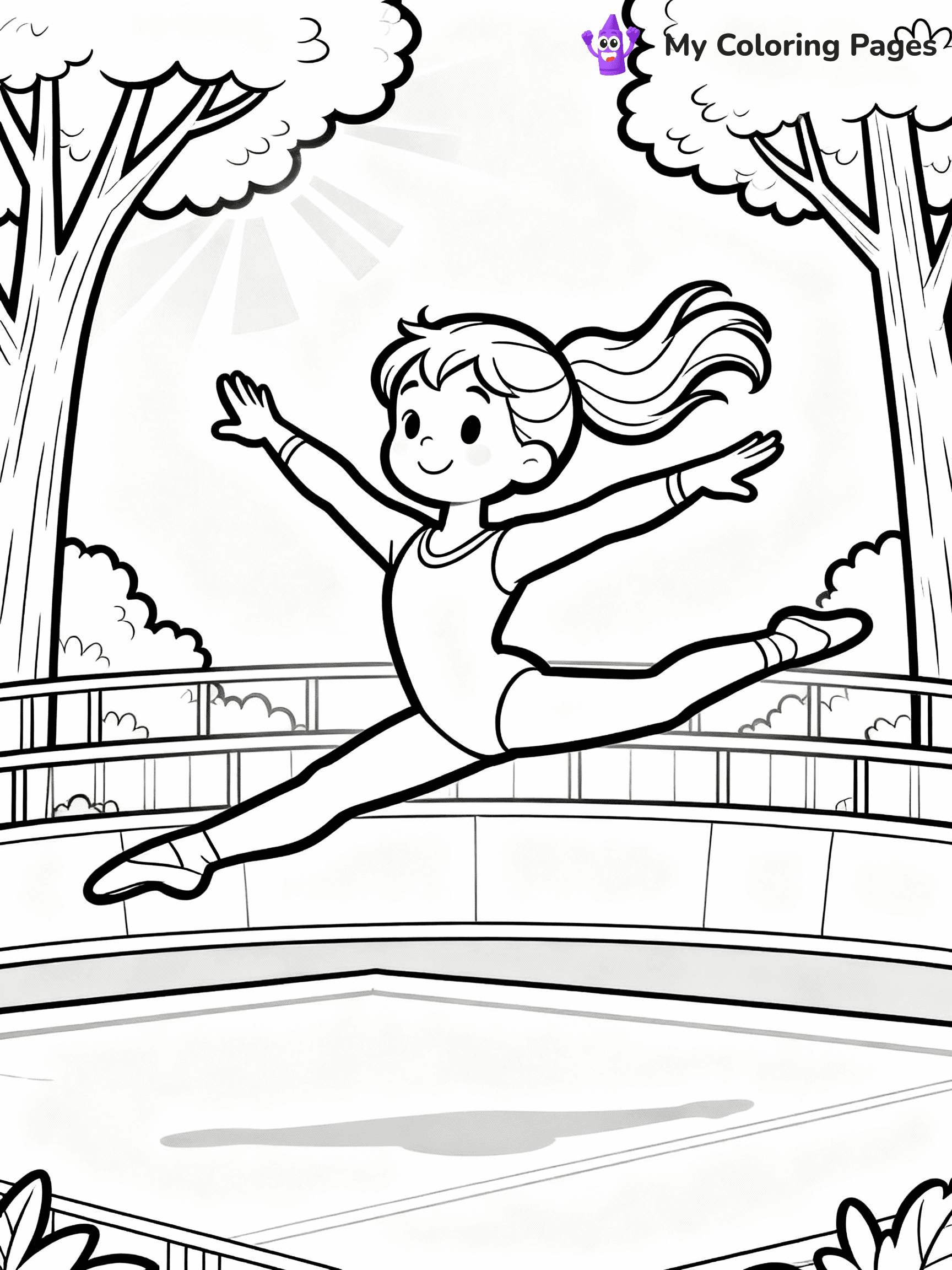 Gymnastics Coloring Pages - 16