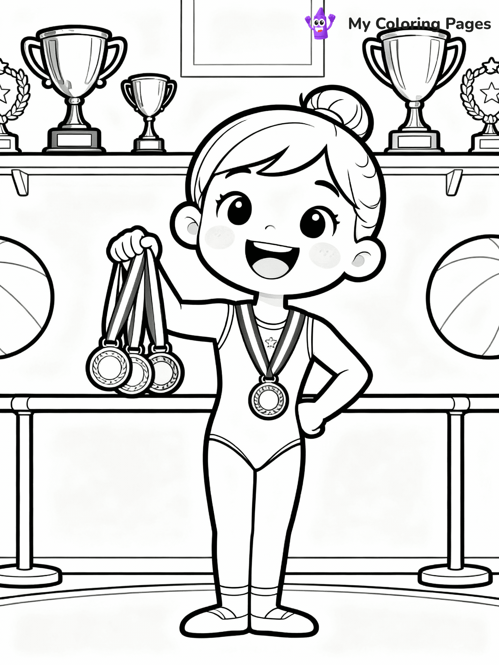 Gymnastics Coloring Pages - 13