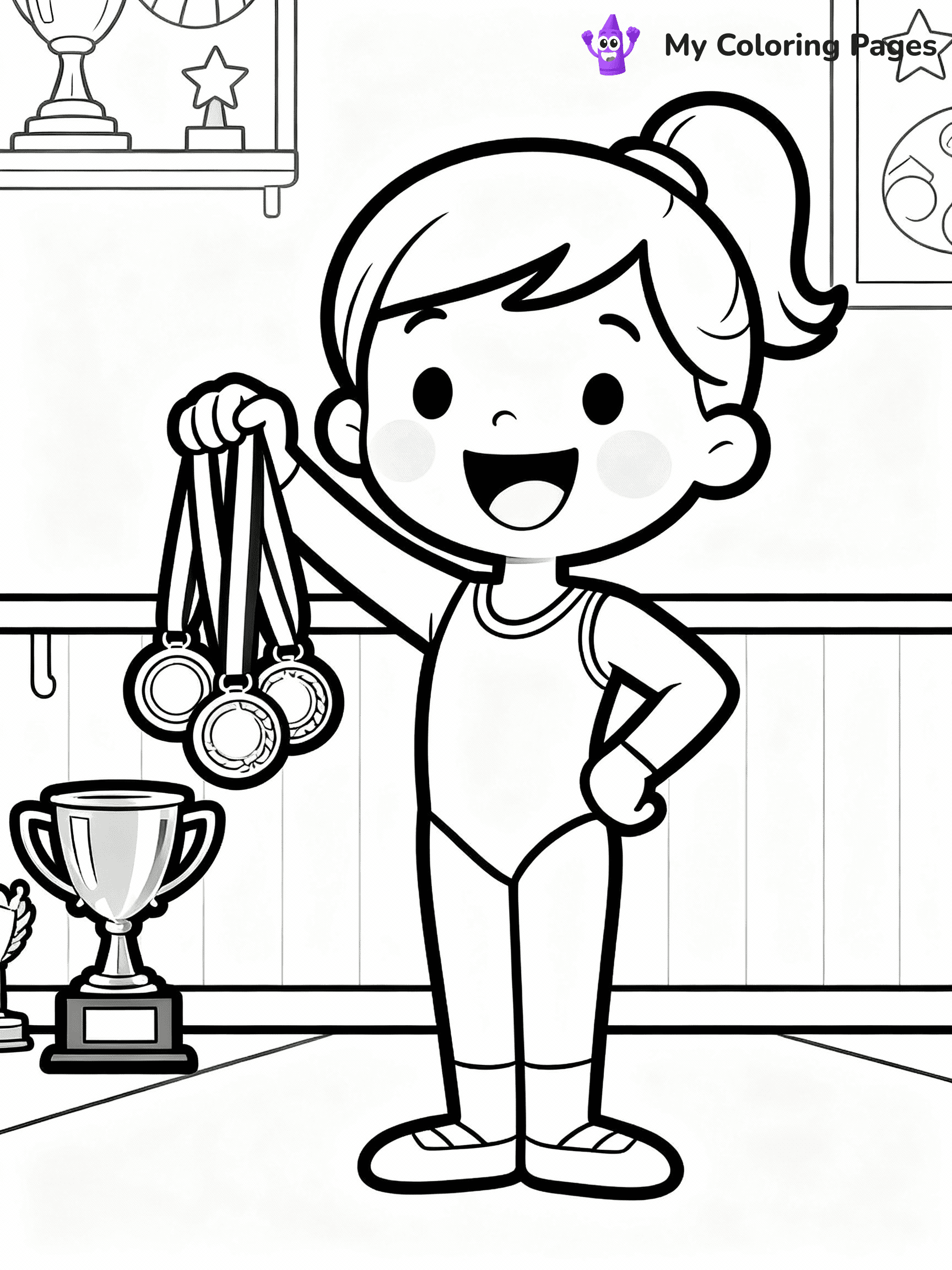 Gymnastics Coloring Pages - 12