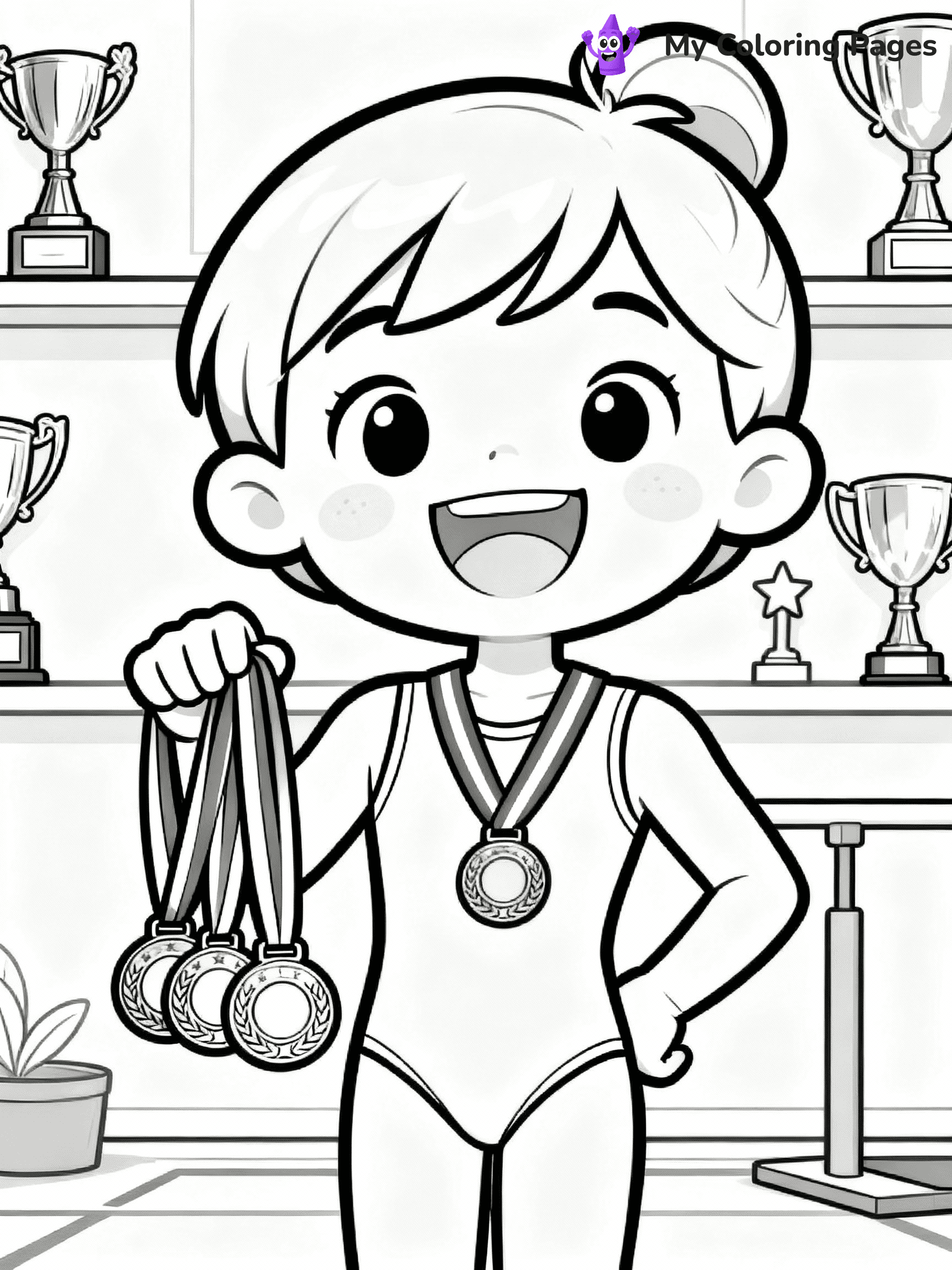 Gymnastics Coloring Pages - 11