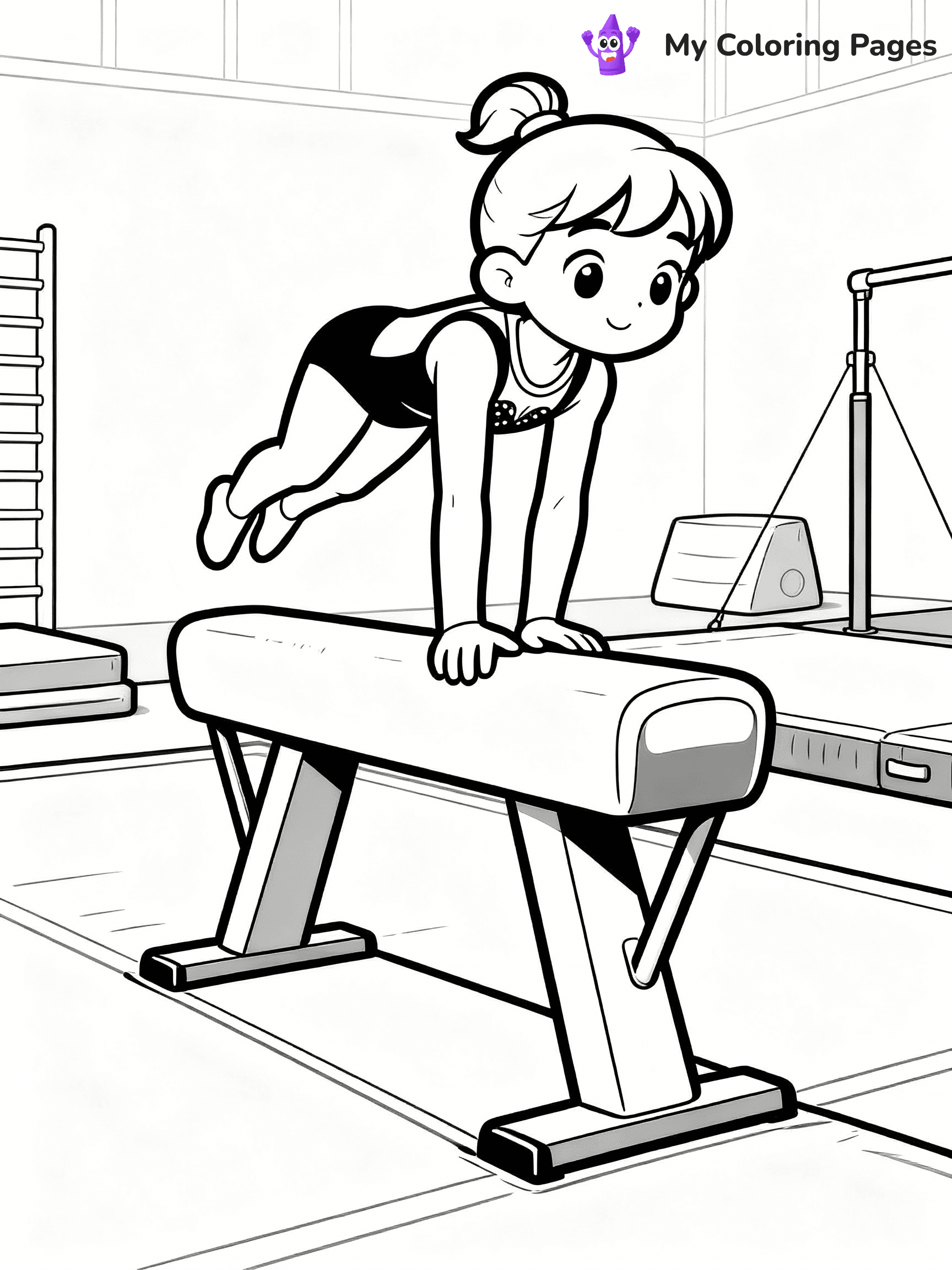 Gymnastics Coloring Pages - 10